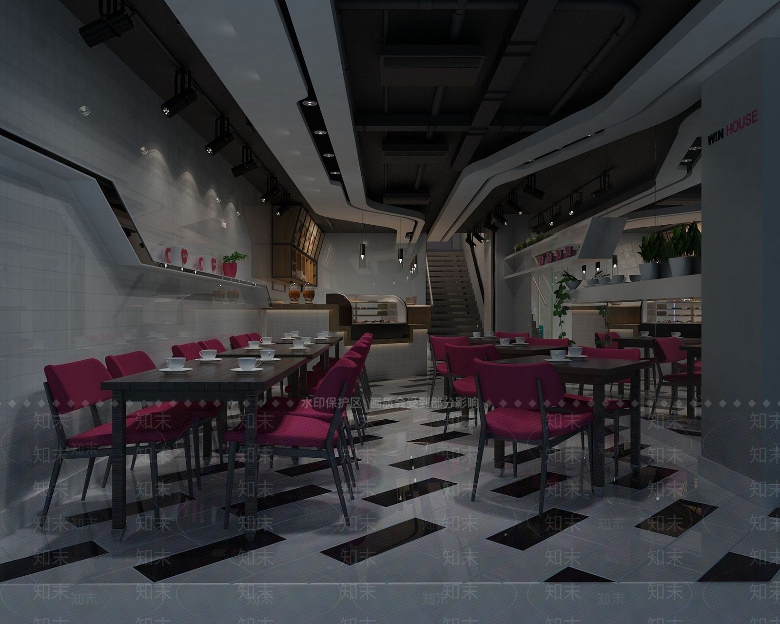 现代办公大厅3D模型下载【ID:1187173789】