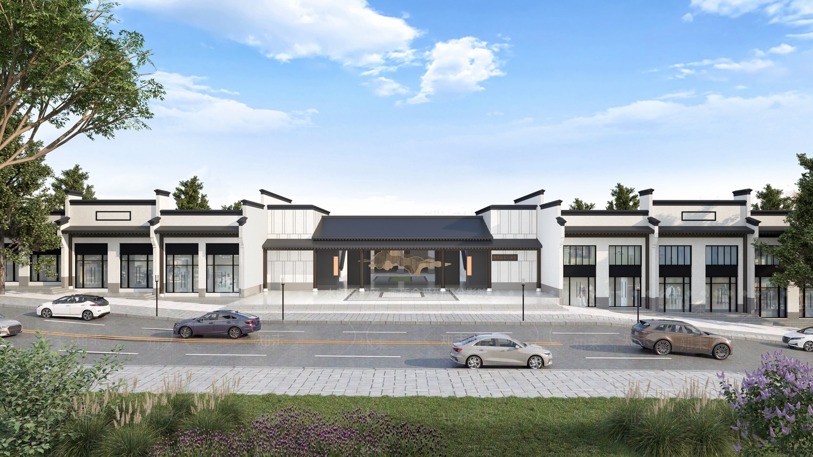 新中式中式入口大门SU模型下载【ID:1187186328】