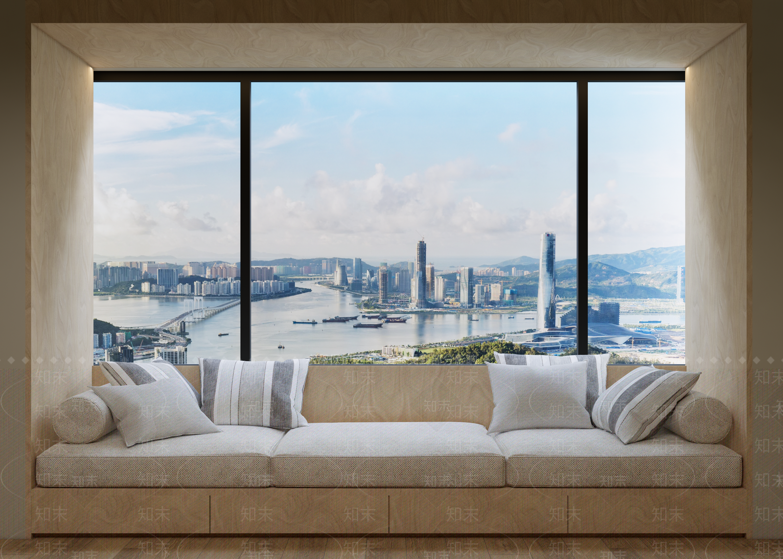 现代卡座沙发3D模型下载【ID:1187187396】
