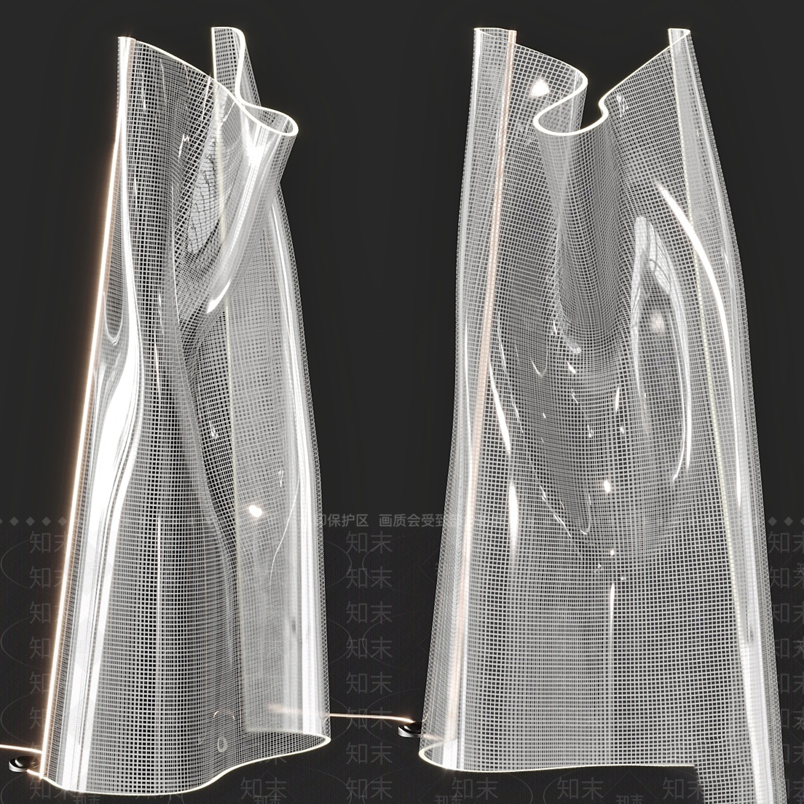 现代意式落地灯3D模型下载【ID:1187190653】