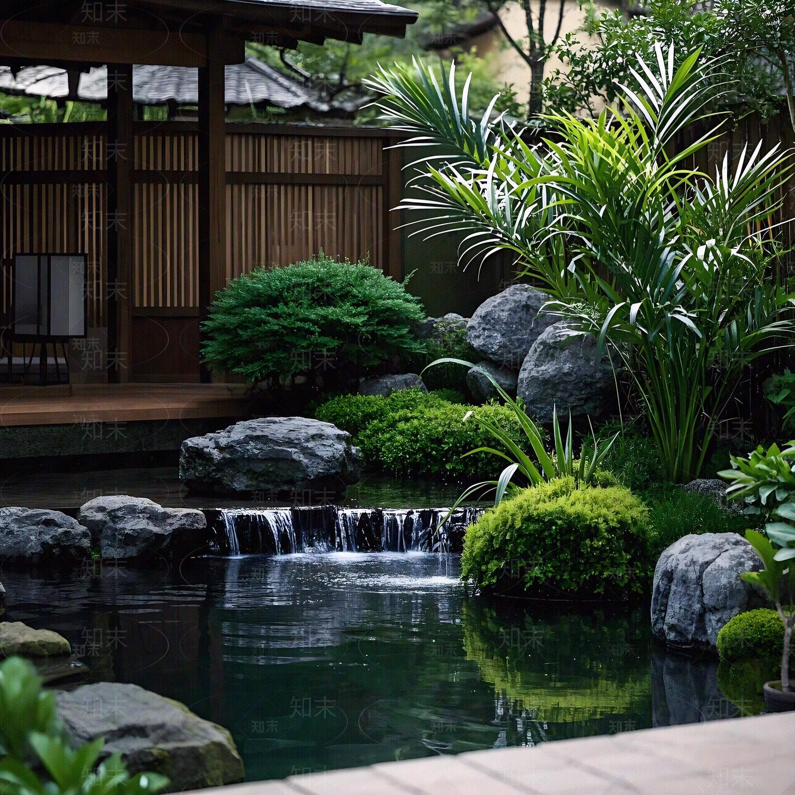 日式小区外景贴图下载【ID:1187191923】