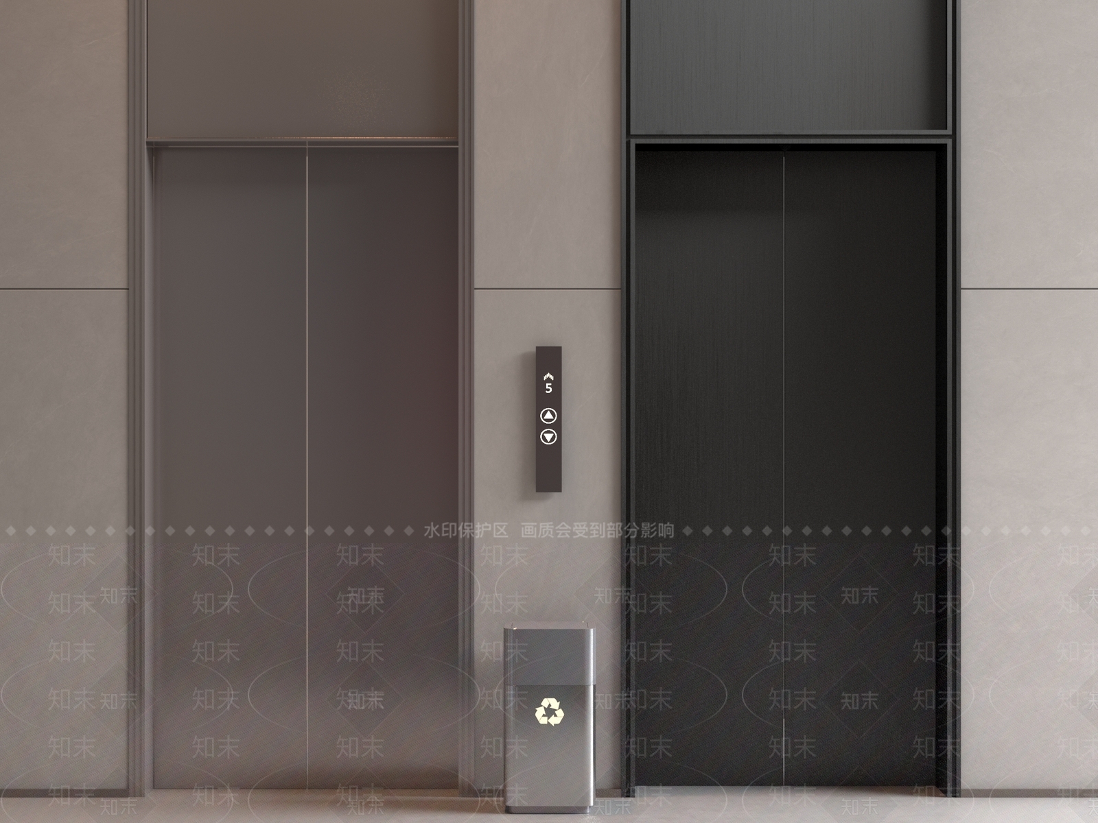 现代电梯SU模型下载【ID:1187195391】