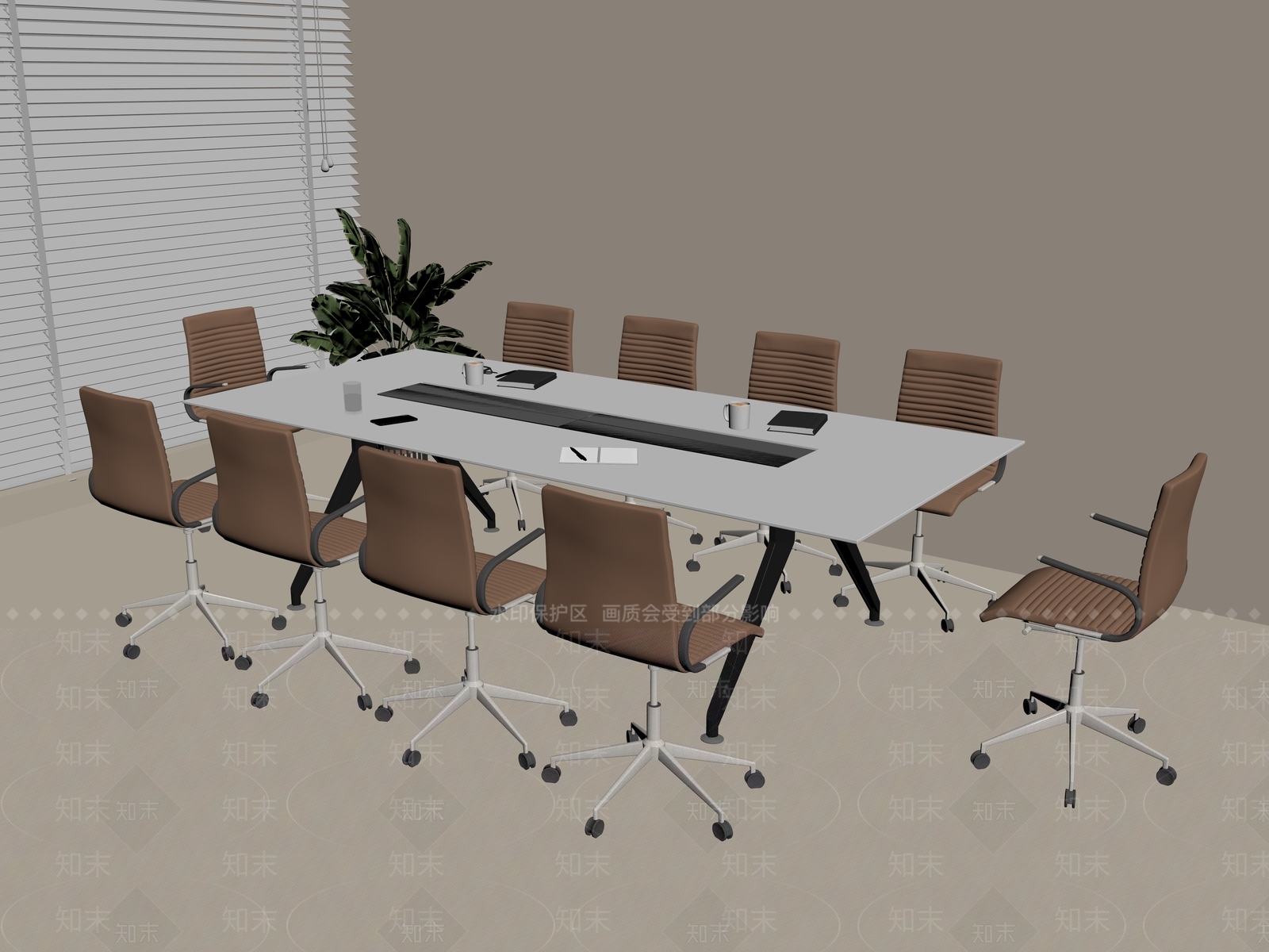 现代会议桌SU模型下载【ID:1187195397】