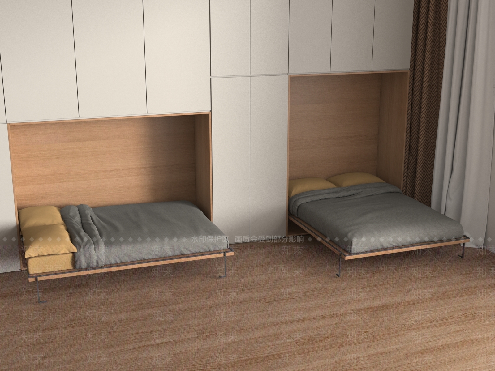 现代其他床3D模型下载【ID:1187197139】