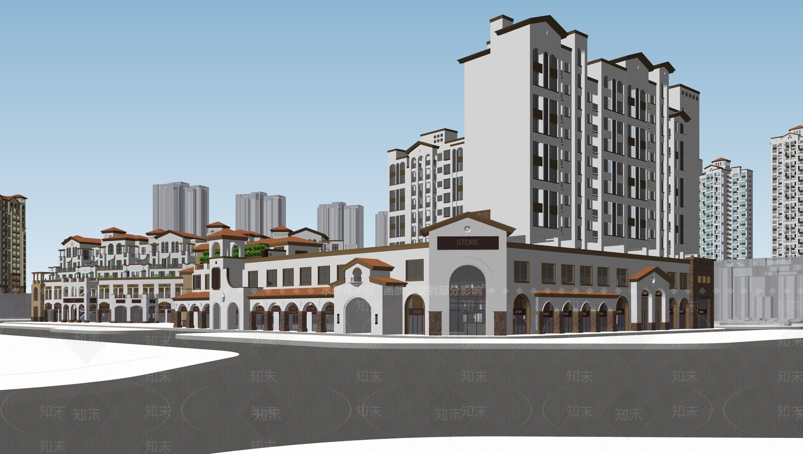 意式高层住宅SU模型下载【ID:1187197401】