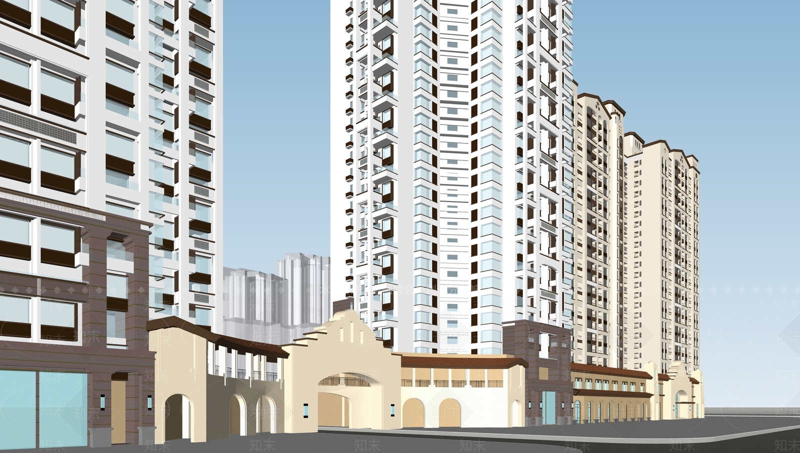 意式高层住宅SU模型下载【ID:1187197401】