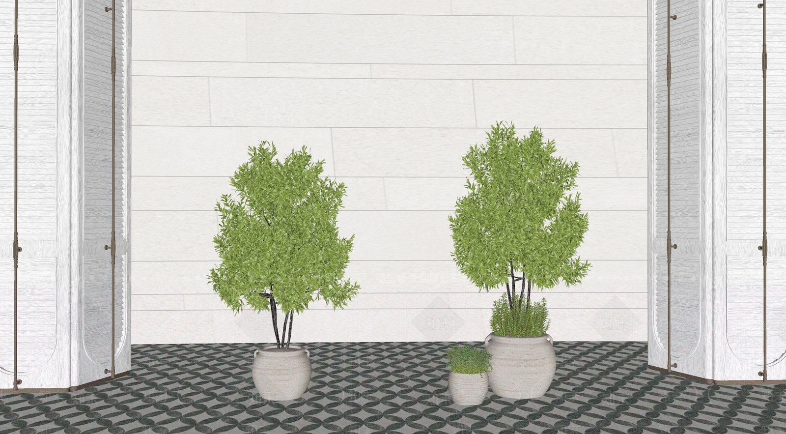 植物组合SU模型下载【ID:1187199793】
