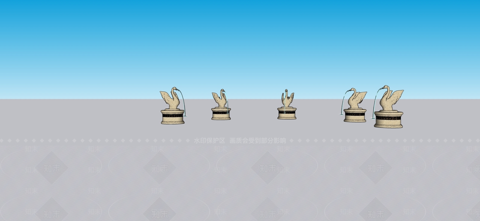 欧式雕塑小品SU模型下载【ID:1187206573】