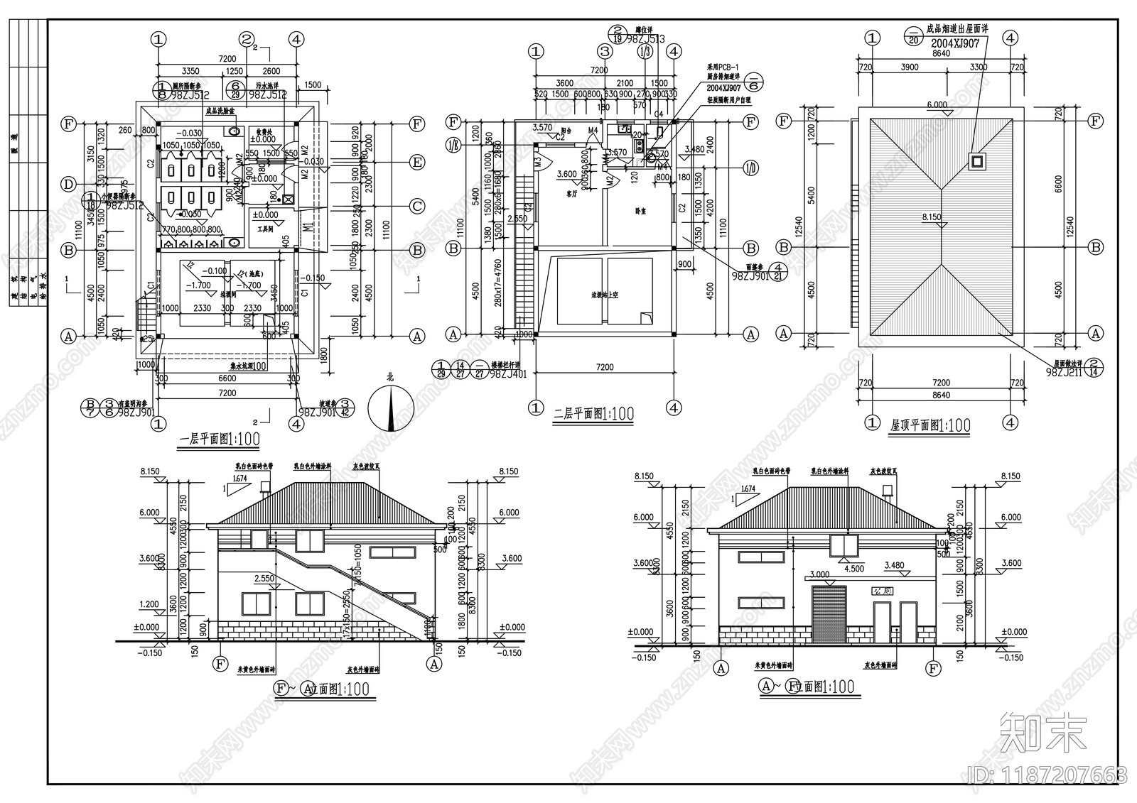 现代公厕cad施工图下载【ID:1187207663】