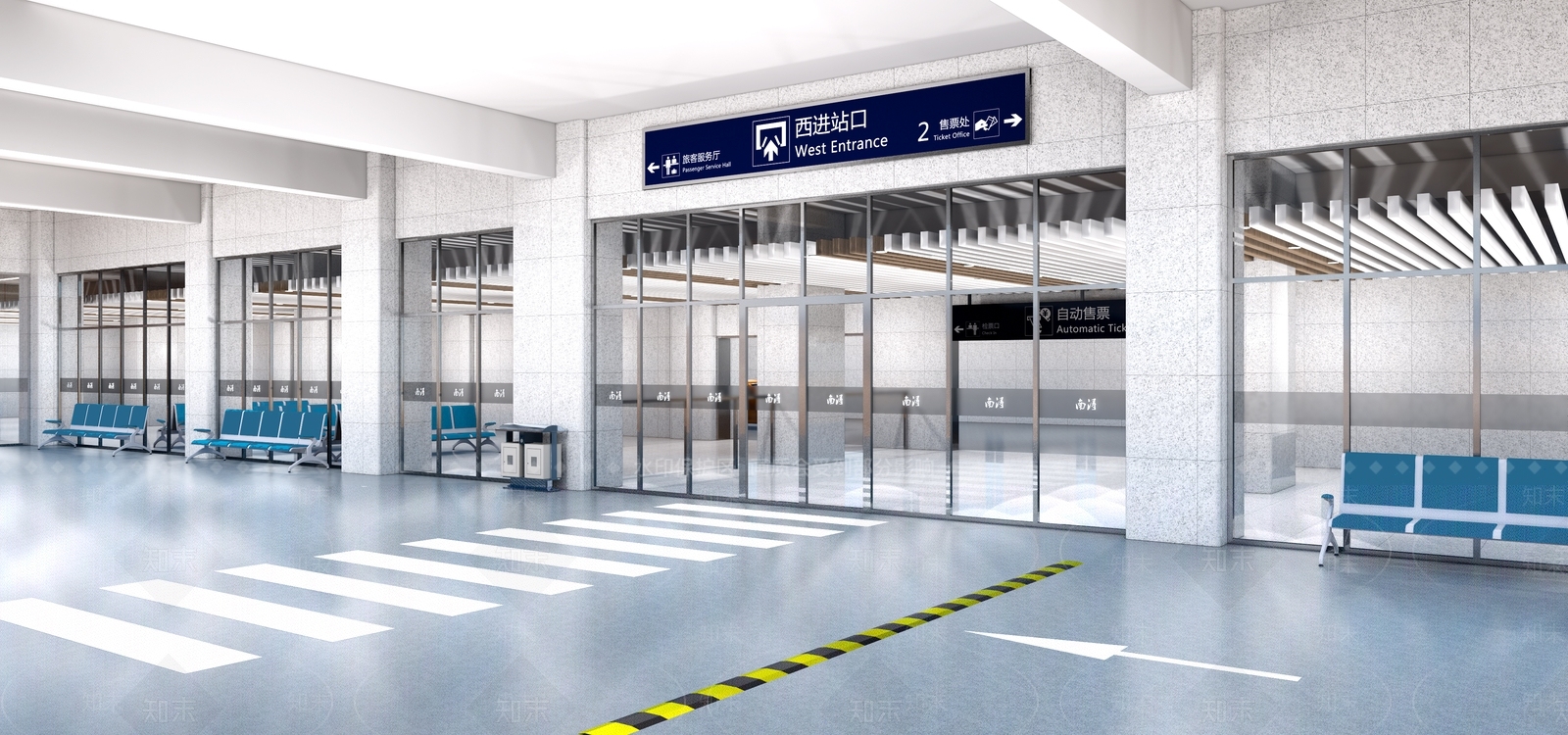 现代火车站SU模型下载【ID:1187207796】