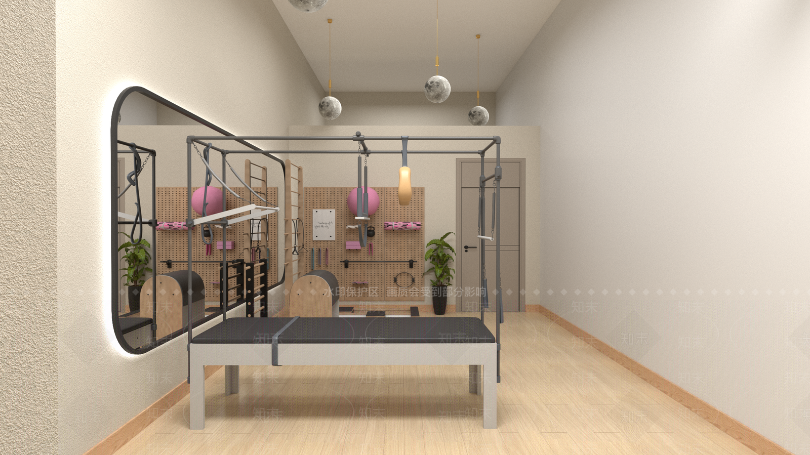 现代瑜伽室SU模型下载【ID:1187213320】