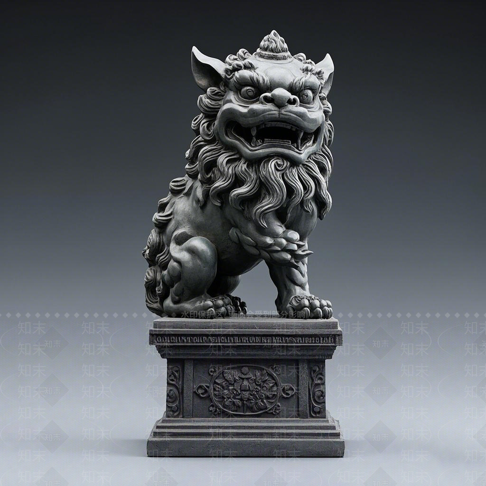 新中式景观雕塑3D模型下载【ID:1187216377】