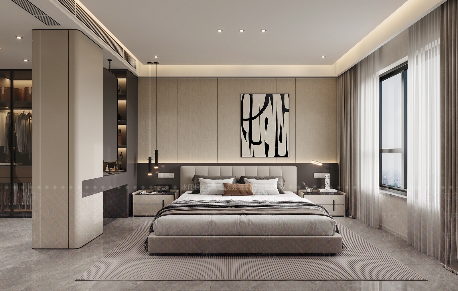 现代衣柜3D模型下载【ID:1215039803】