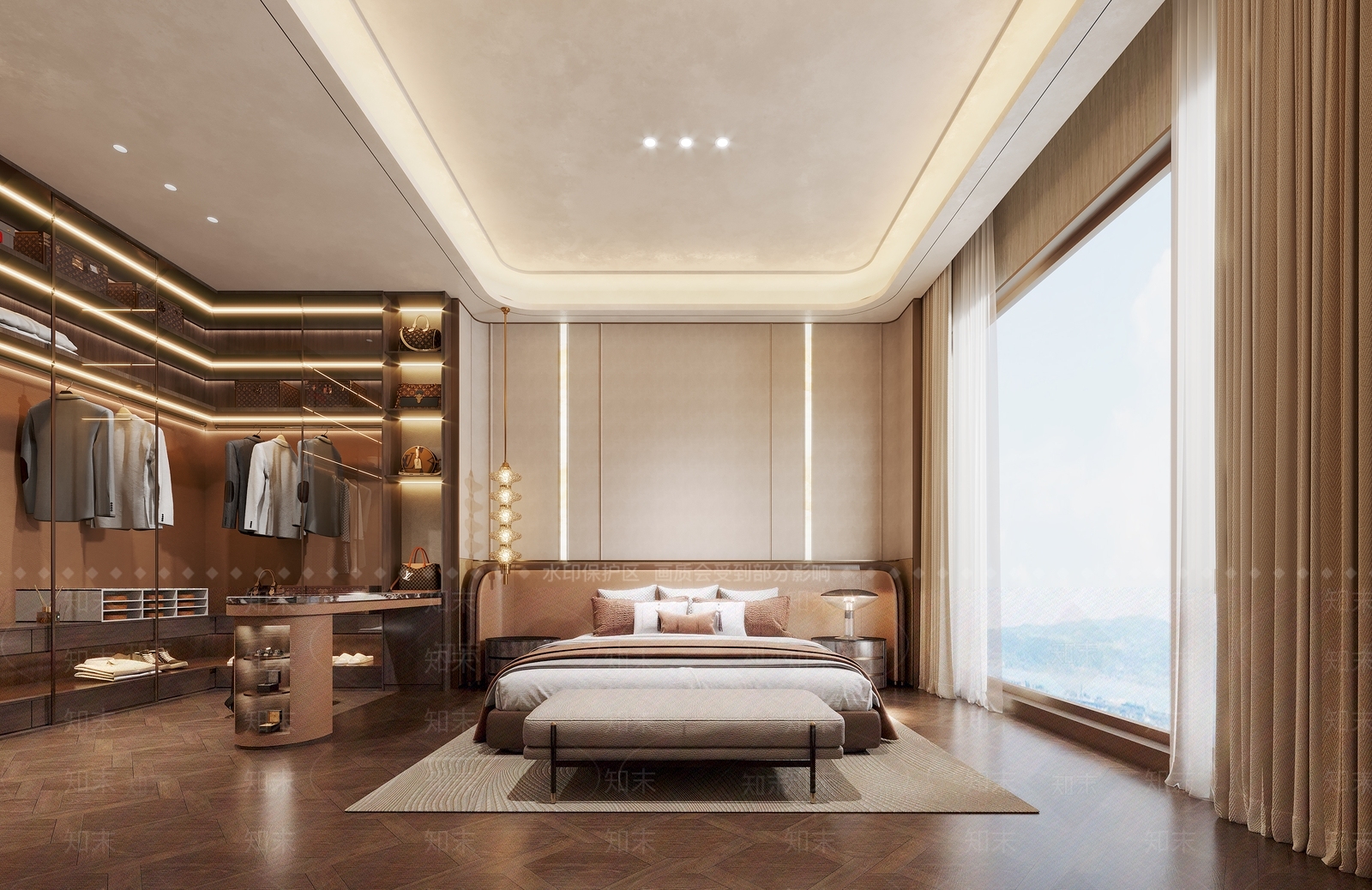 现代酒店客房3D模型下载【ID:1215039856】
