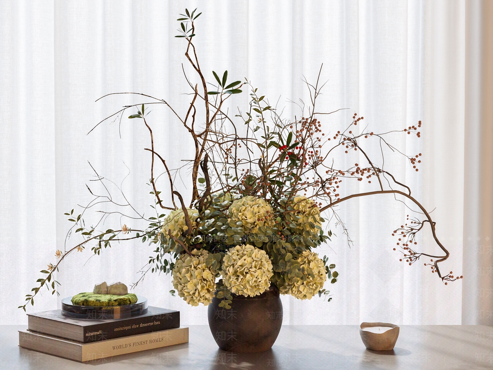 现代花瓶SU模型草图
