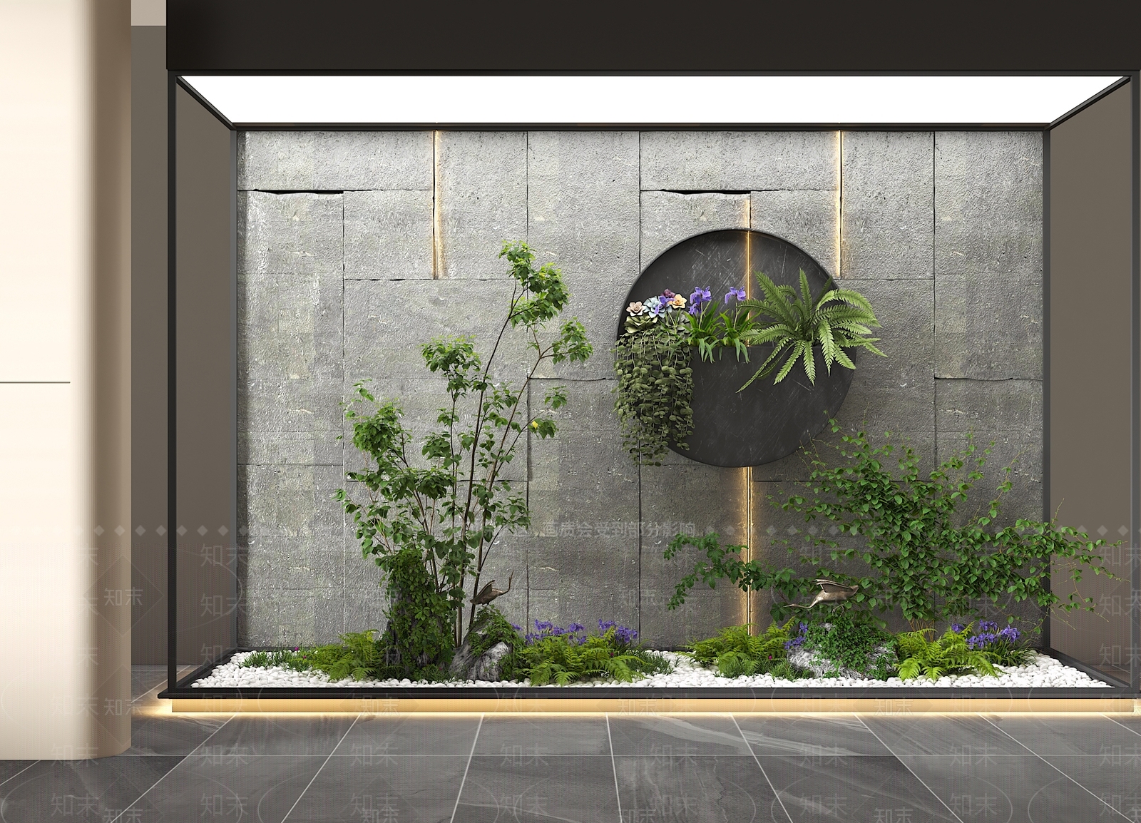 现代室内景观3D模型下载【ID:1187220596】
