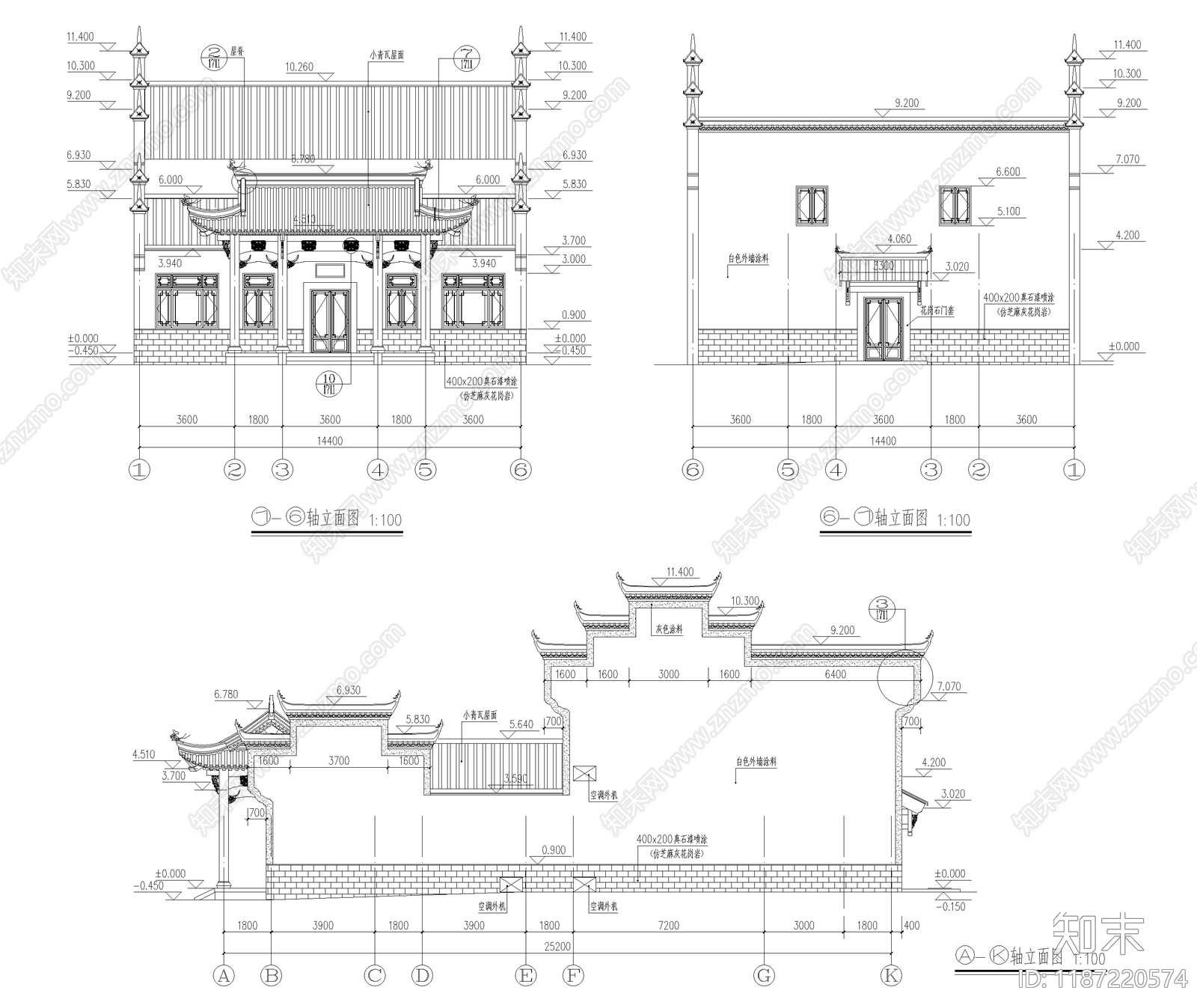 中式四合院施工图下载【ID:1187220574】