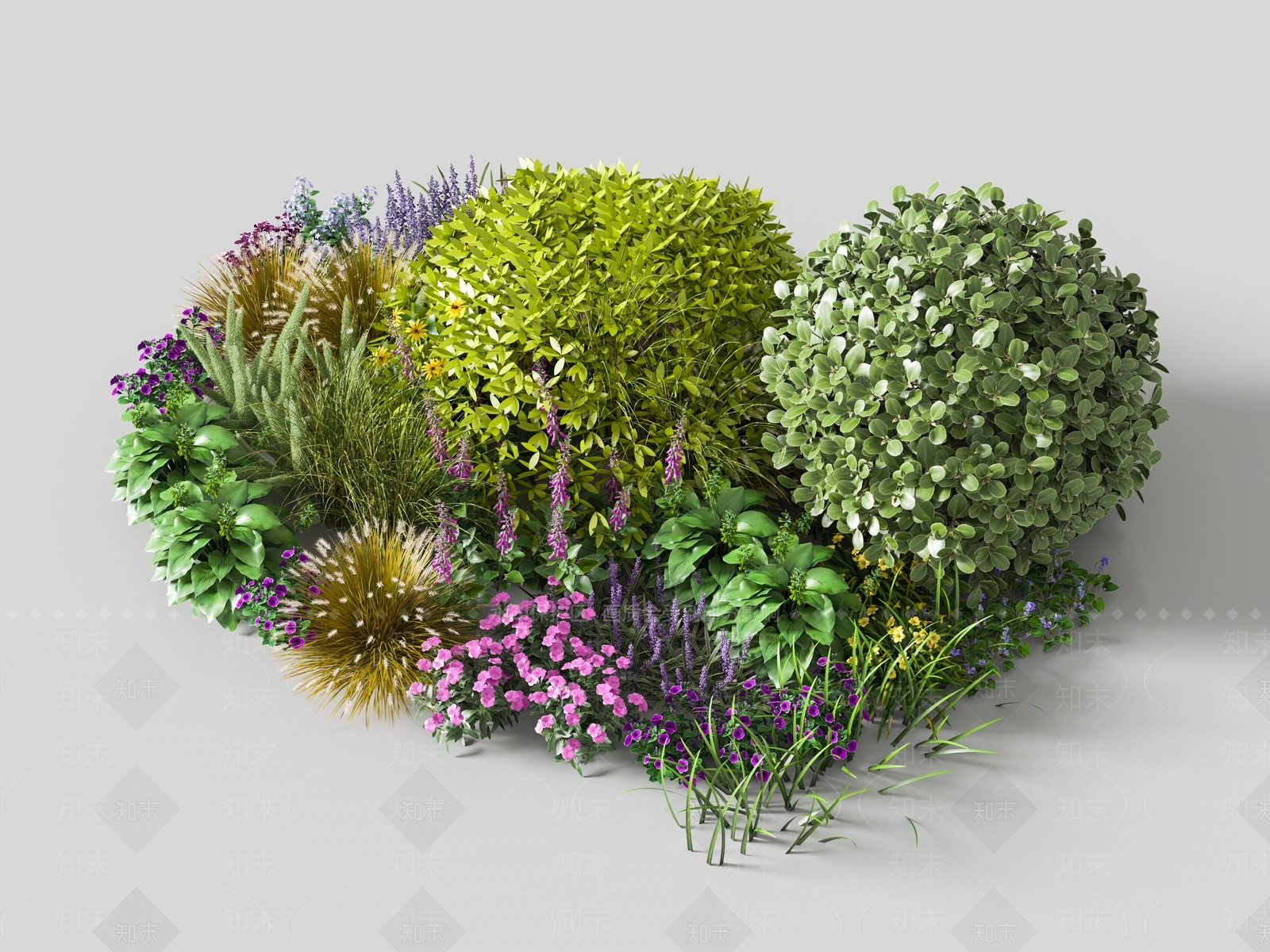 花草组合3D模型下载【ID:1187220981】