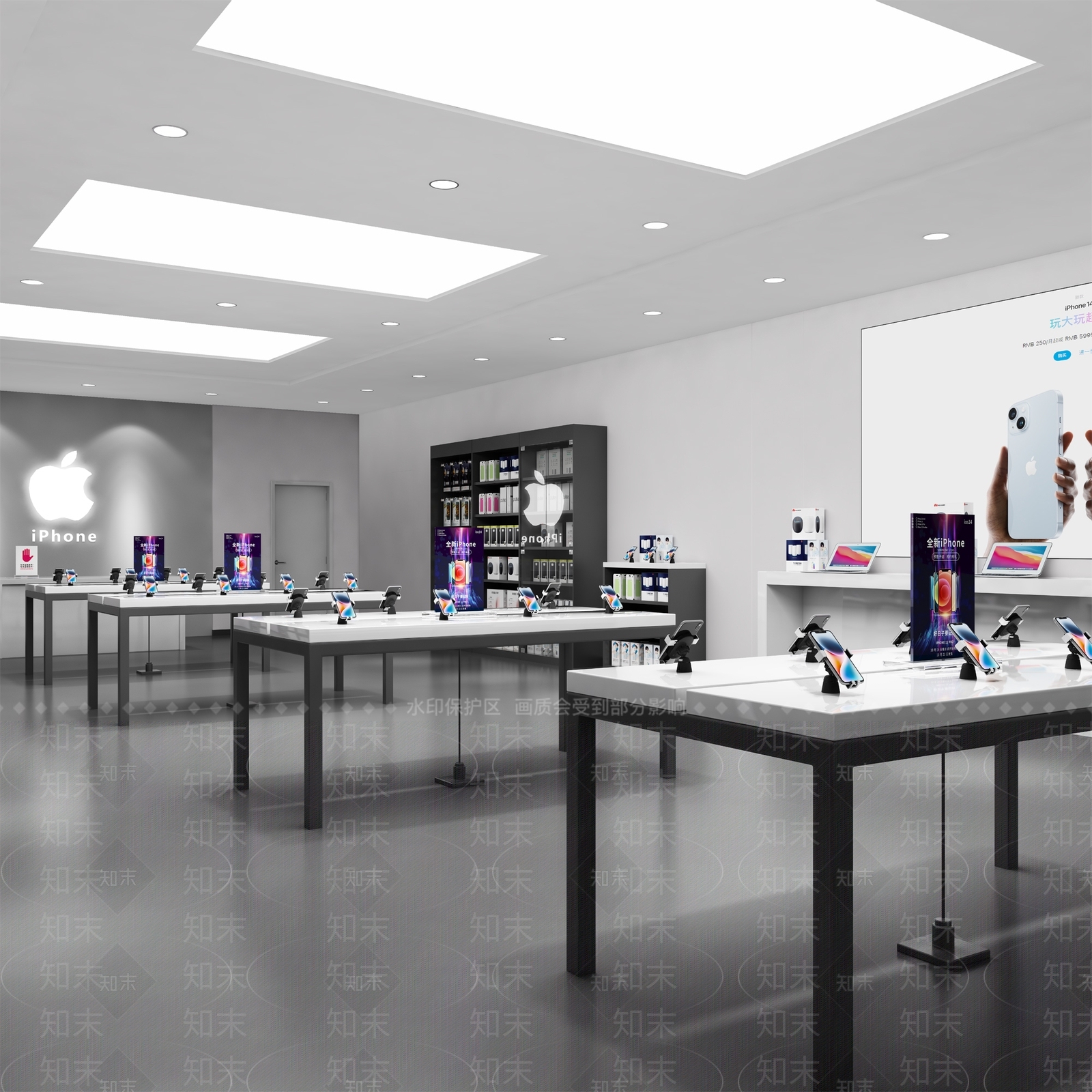 现代数码店3D模型下载【ID:1187223188】