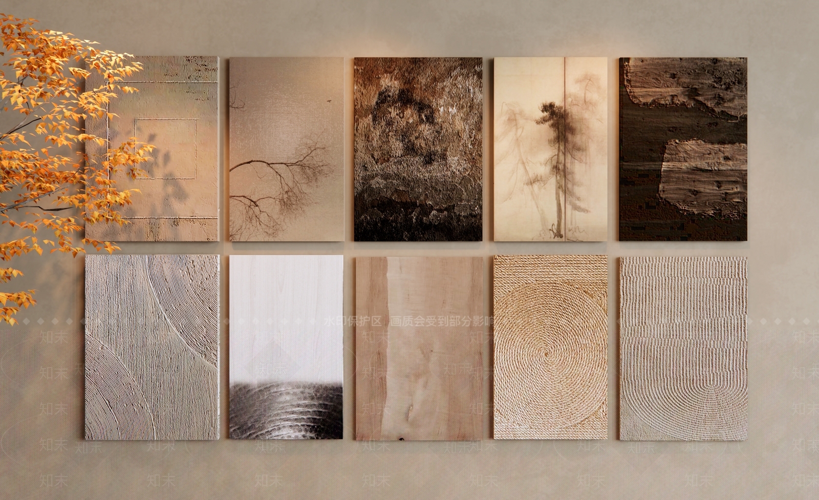 侘寂挂画SU模型下载【ID:1187224530】