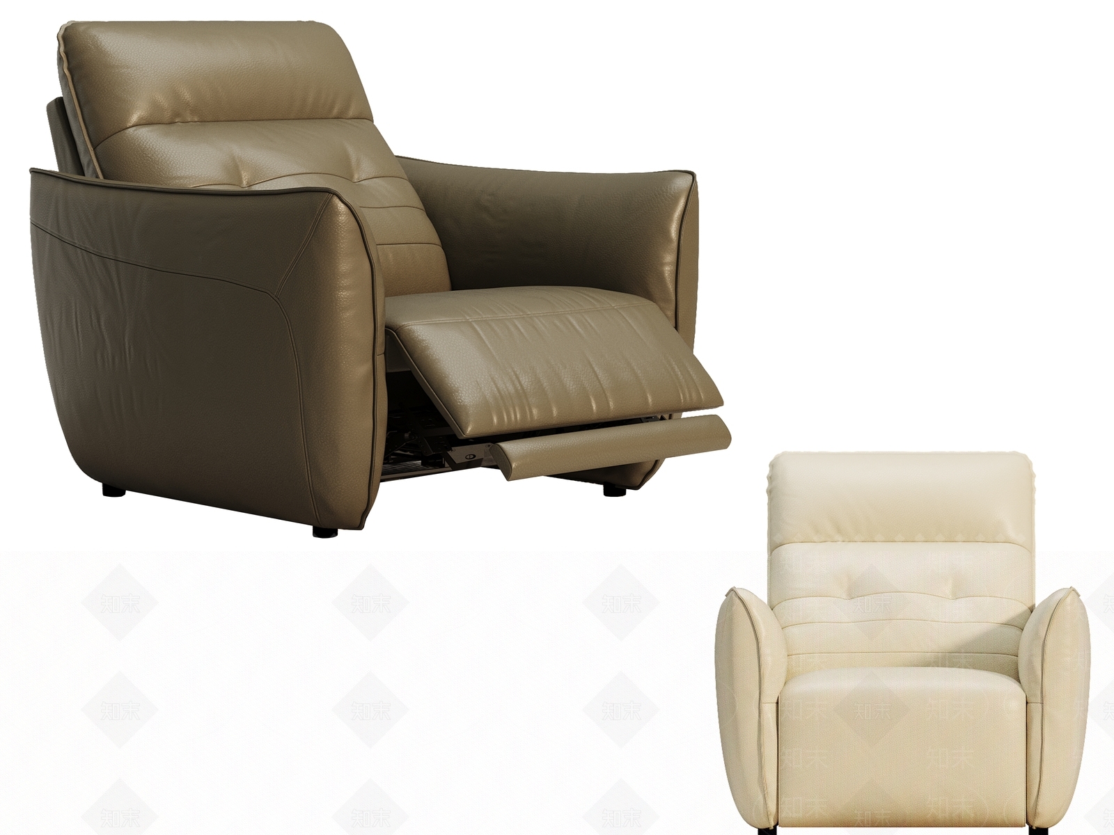 现代躺椅3D模型下载【ID:1187224895】