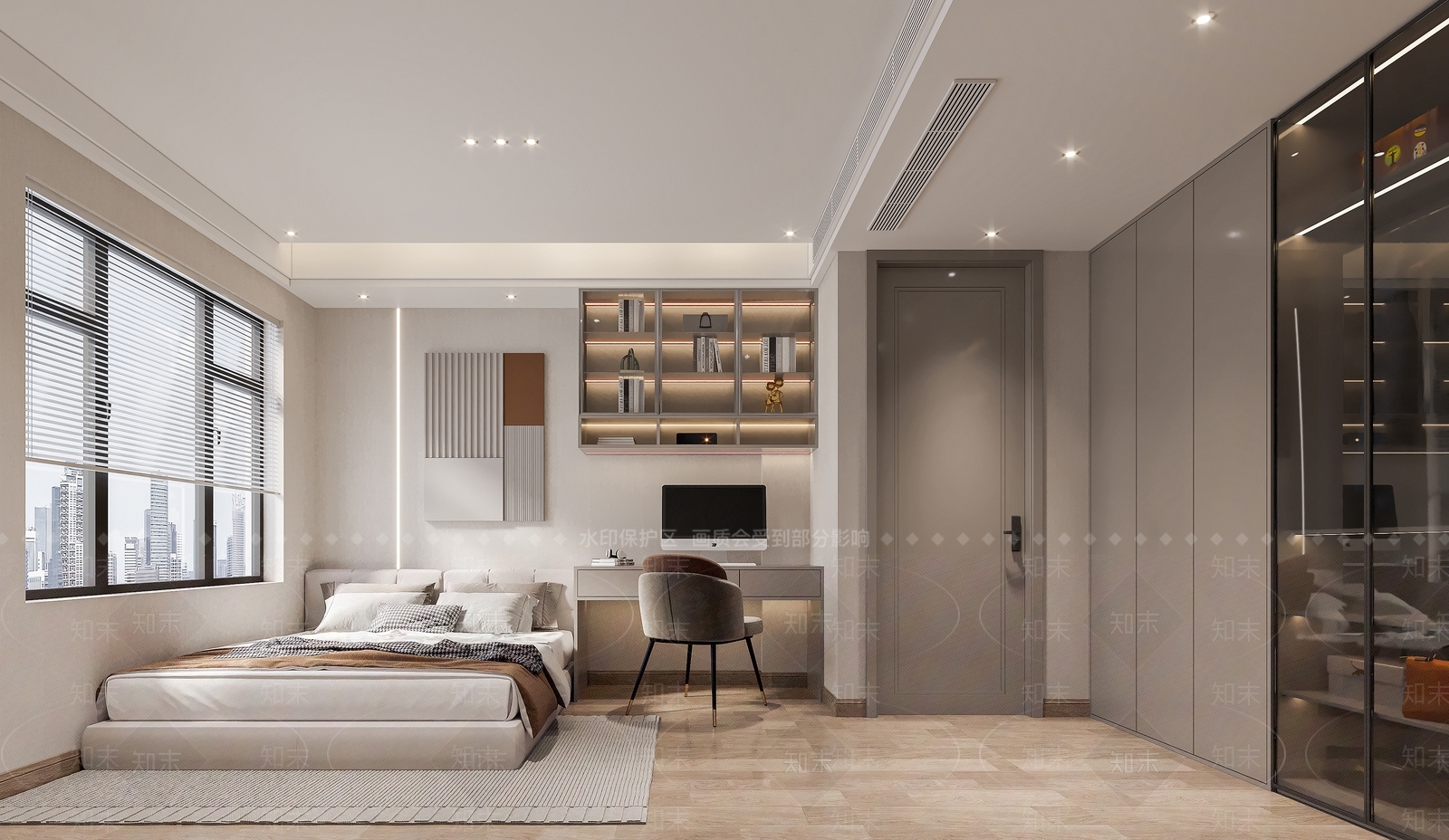 现代简约家居卧室3D模型下载【ID:1187230887】
