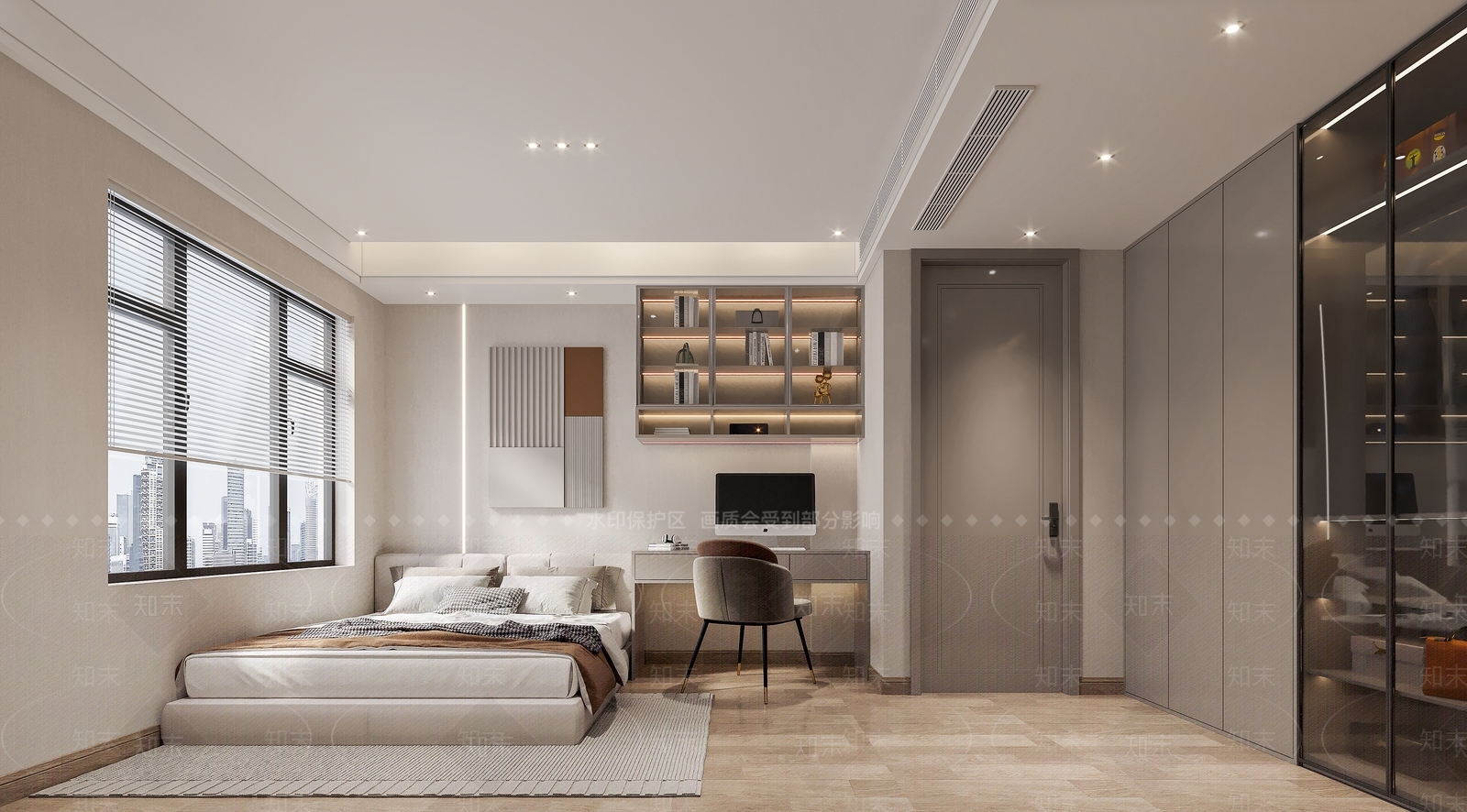 现代简约家居卧室3D模型下载【ID:1187230887】