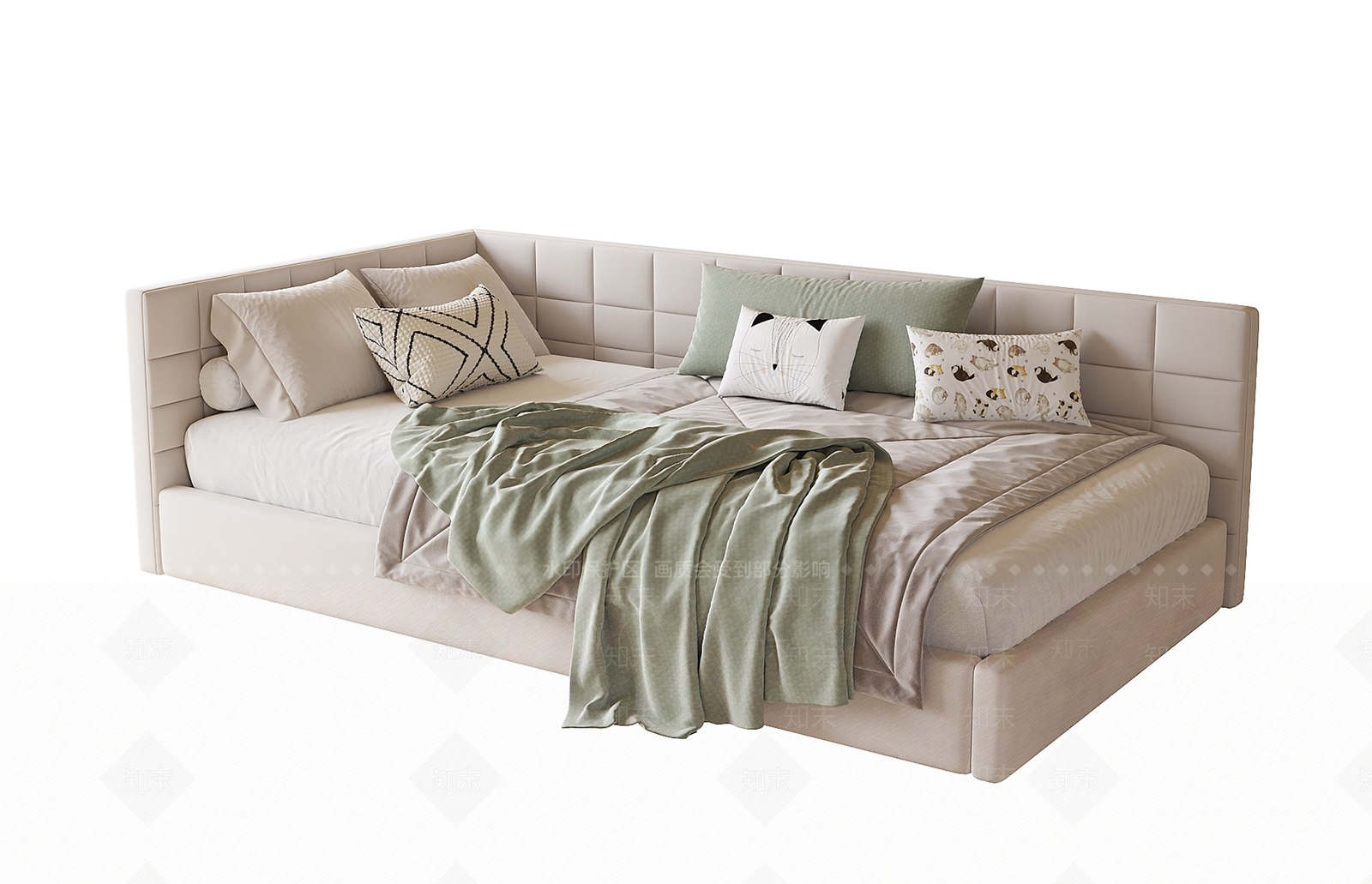 现代儿童床3D模型下载【ID:1187231249】