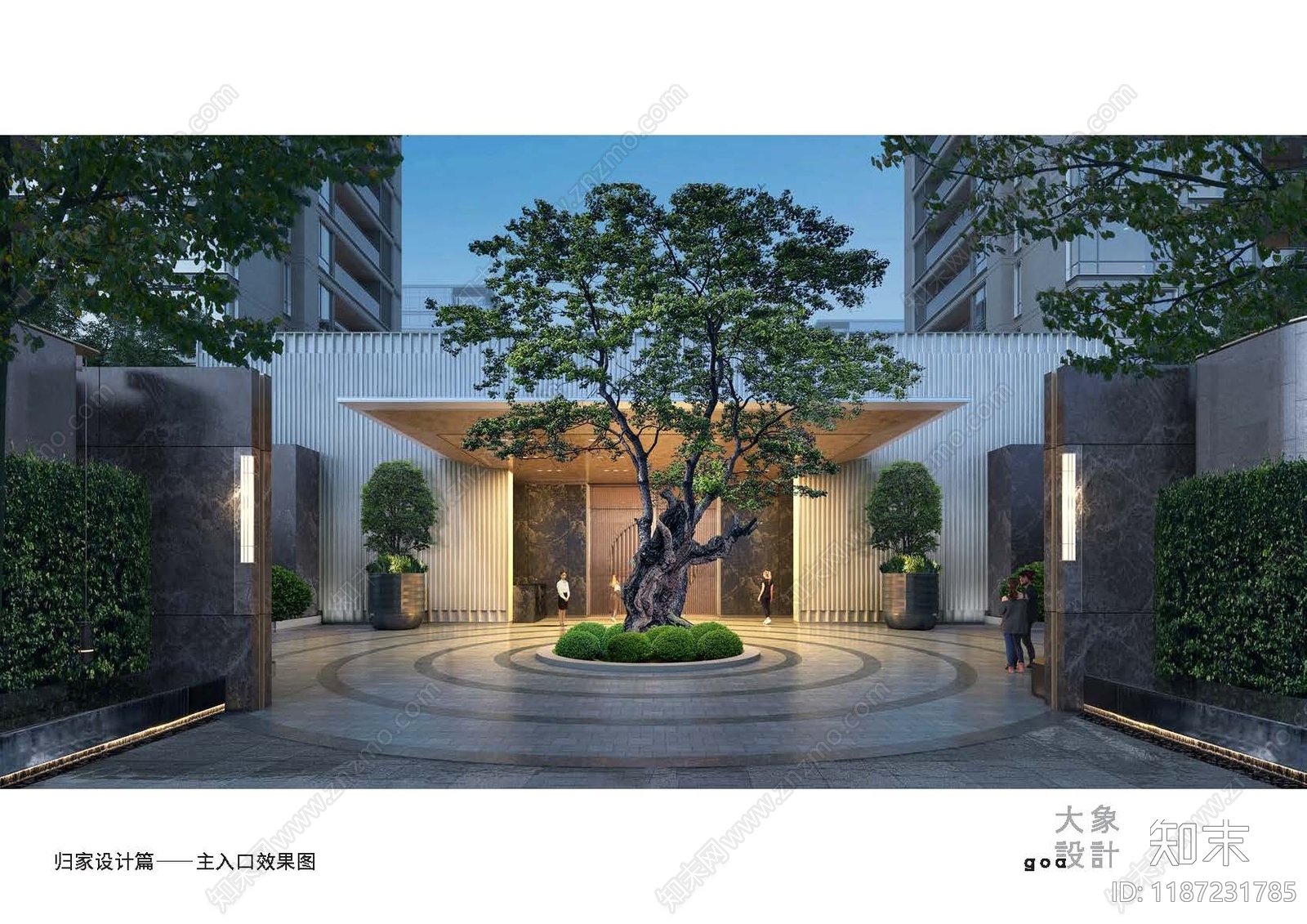 现代极简小区建筑下载【ID:1187231785】