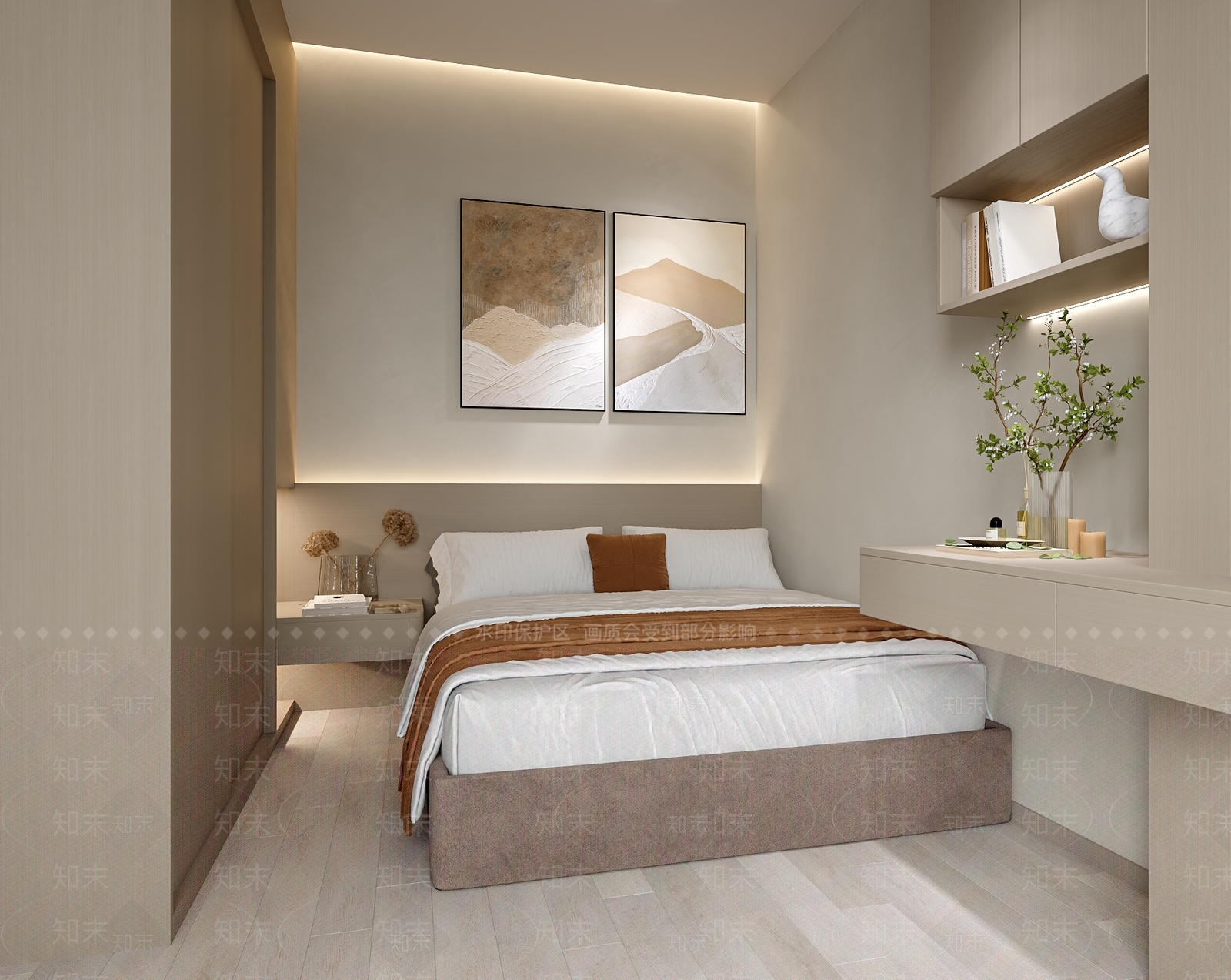 现代家居卧室3D模型下载【ID:1187233175】