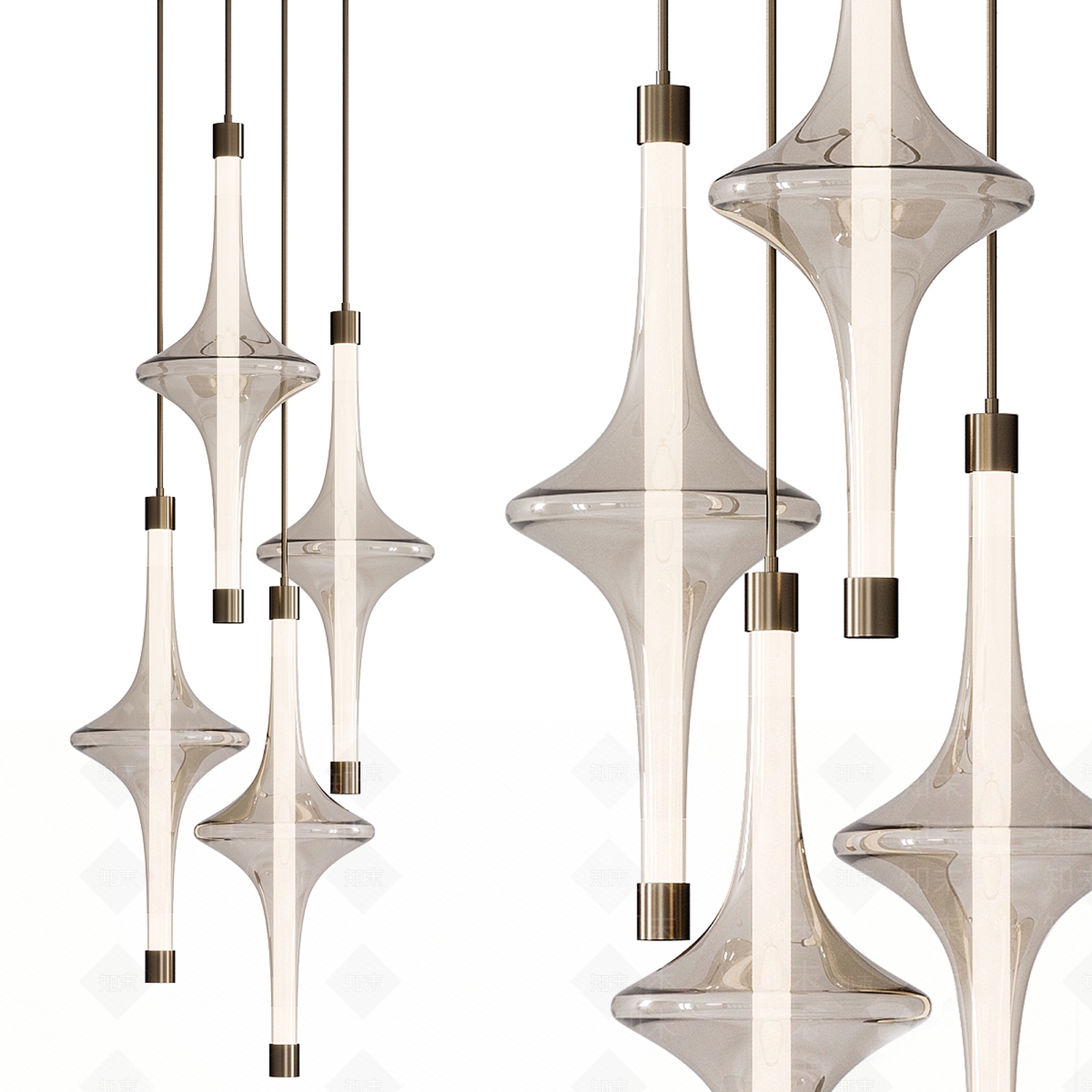 现代简约卧室吊灯3D模型下载【ID:1187255679】