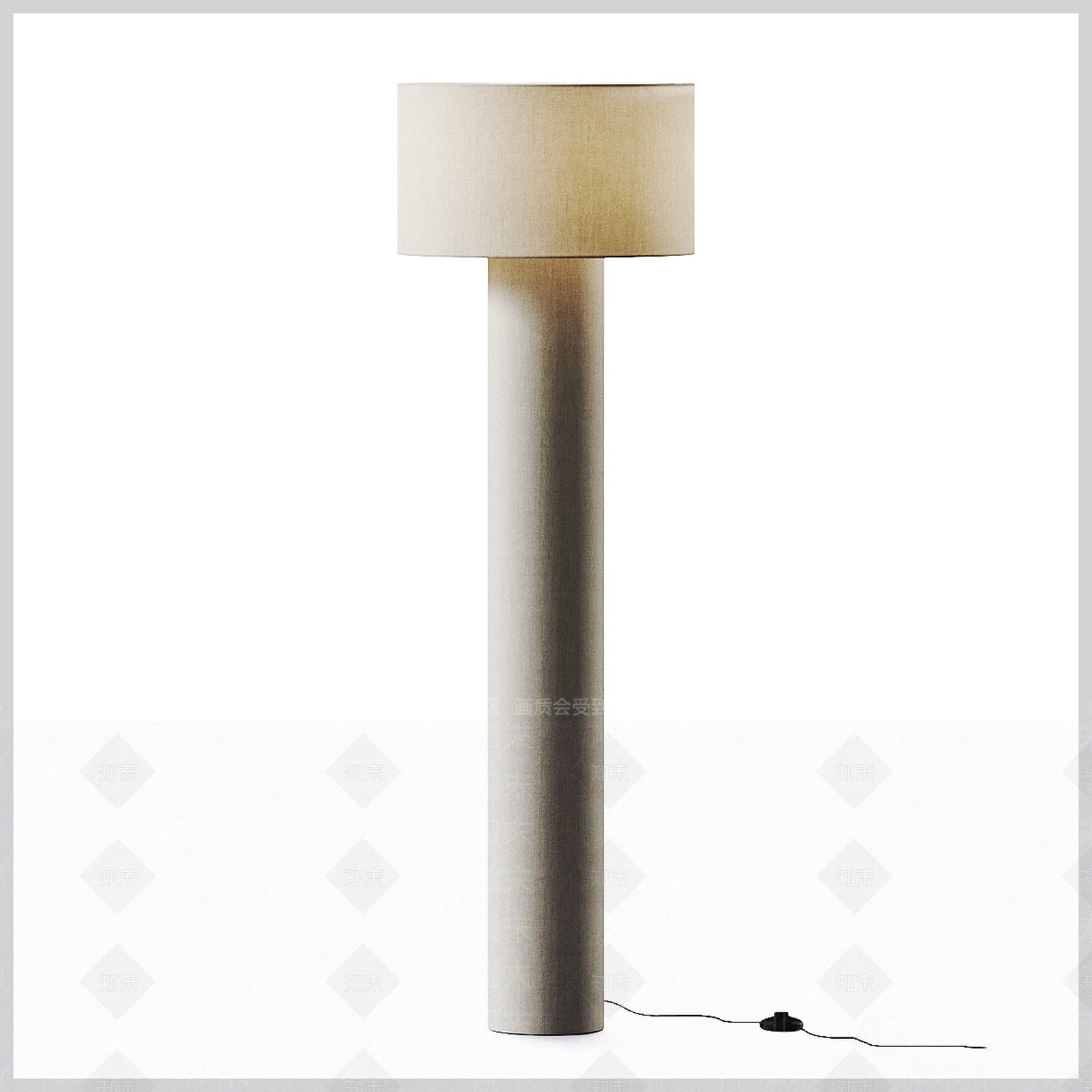 中古侘寂落地灯3D模型下载【ID:1187236469】