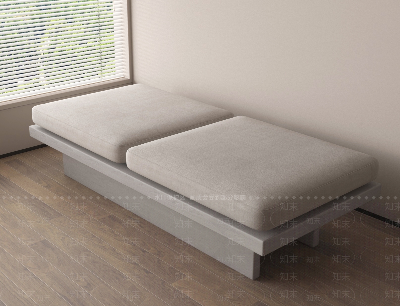 现代坐垫SU模型草图