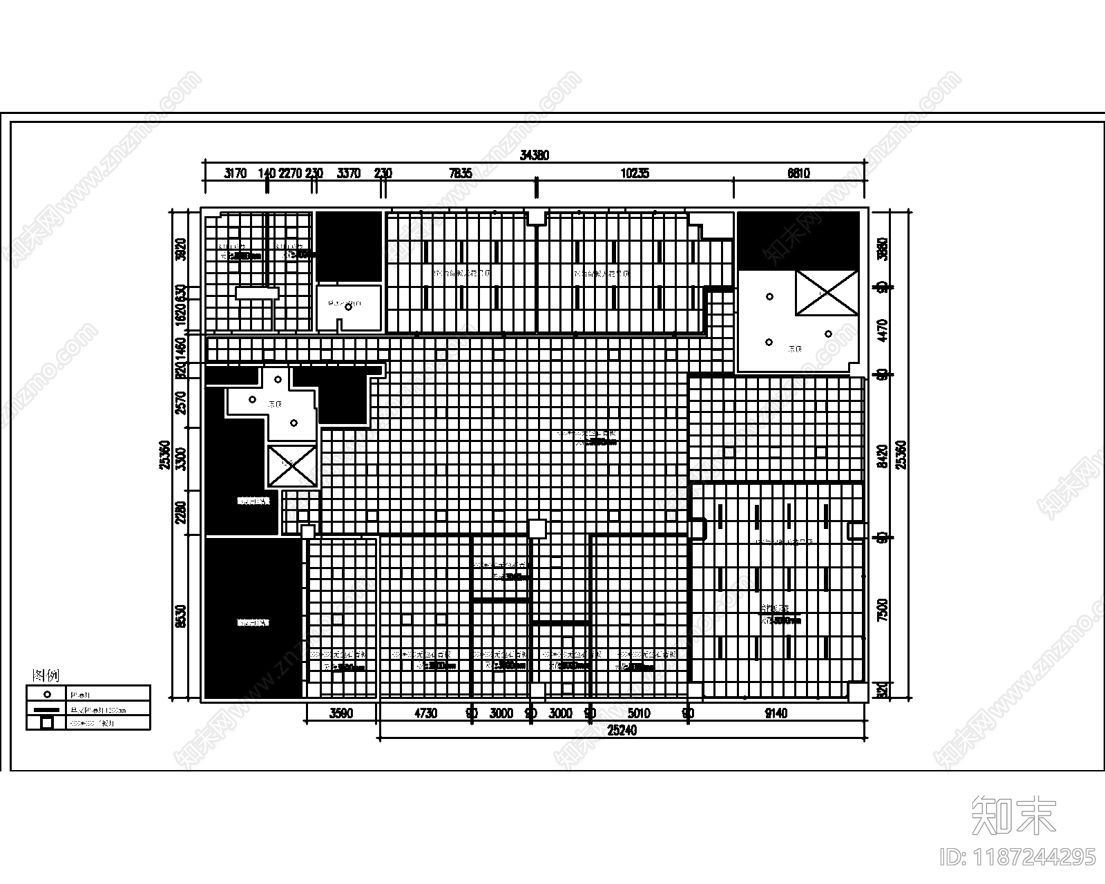 现代整体办公空间cad施工图下载【ID:1187244295】