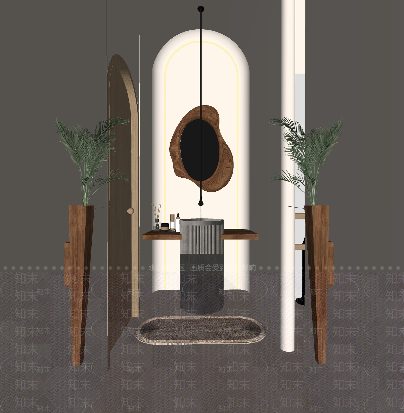 洗手台SU模型下载【ID:1187315919】