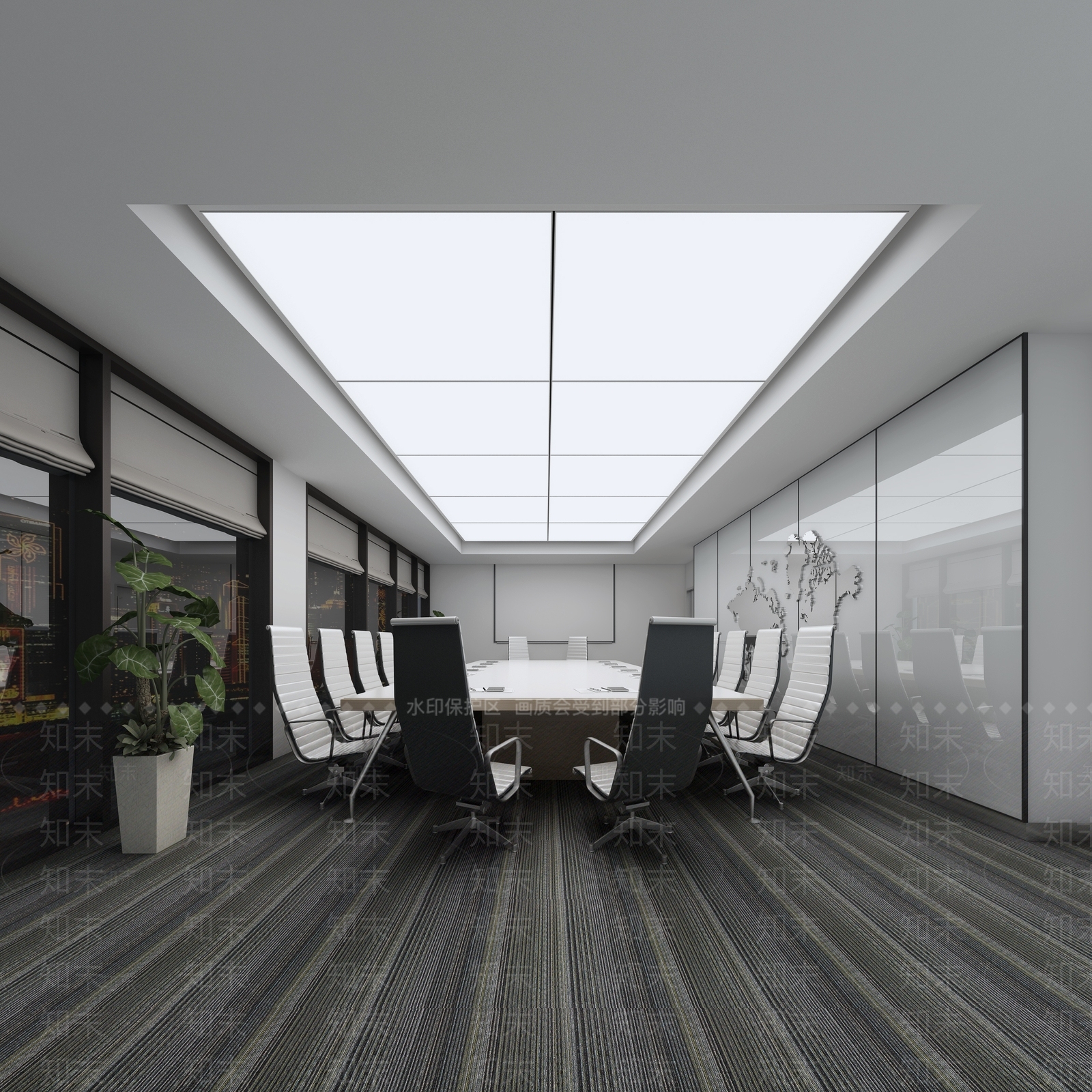 现代会议室3D模型下载【ID:1187249843】