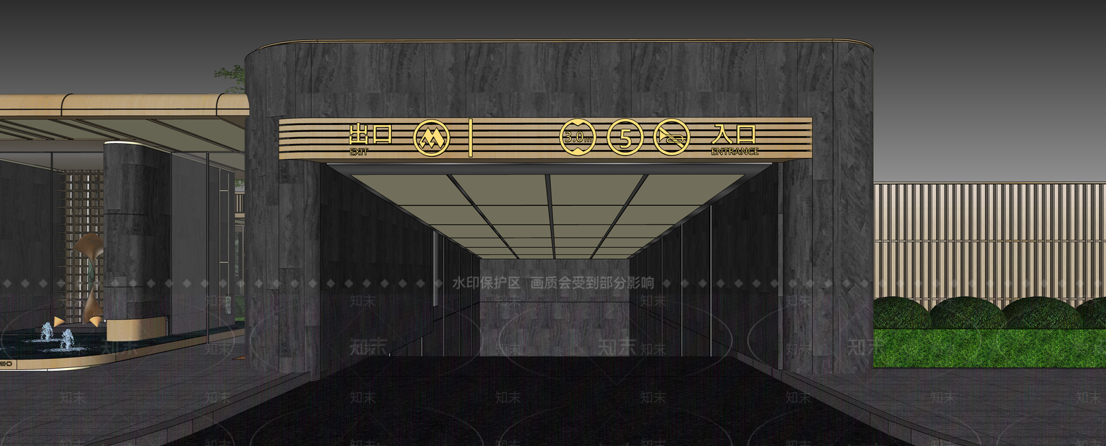 现代轻奢小区建筑SU模型下载【ID:1187251876】