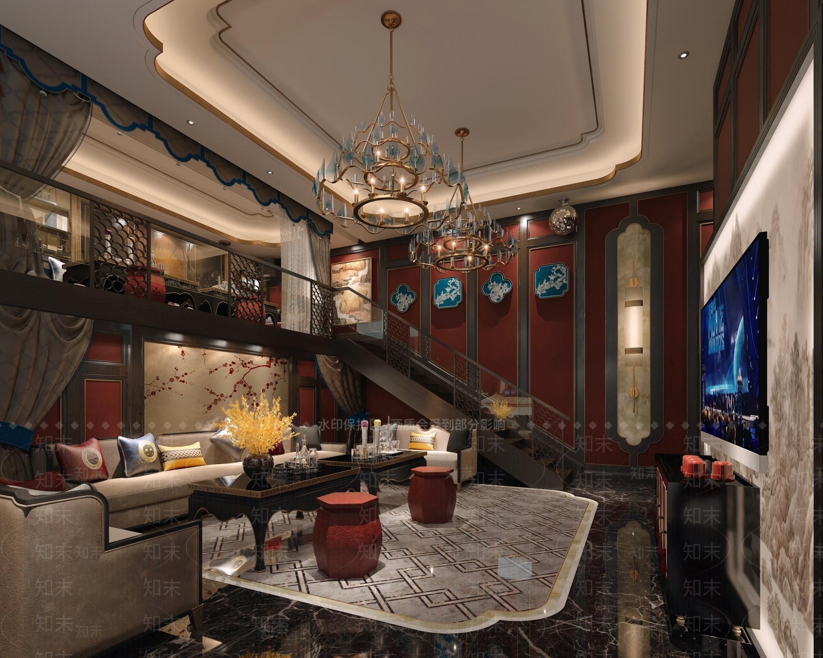 中式酒吧3D模型下载【ID:1187257068】
