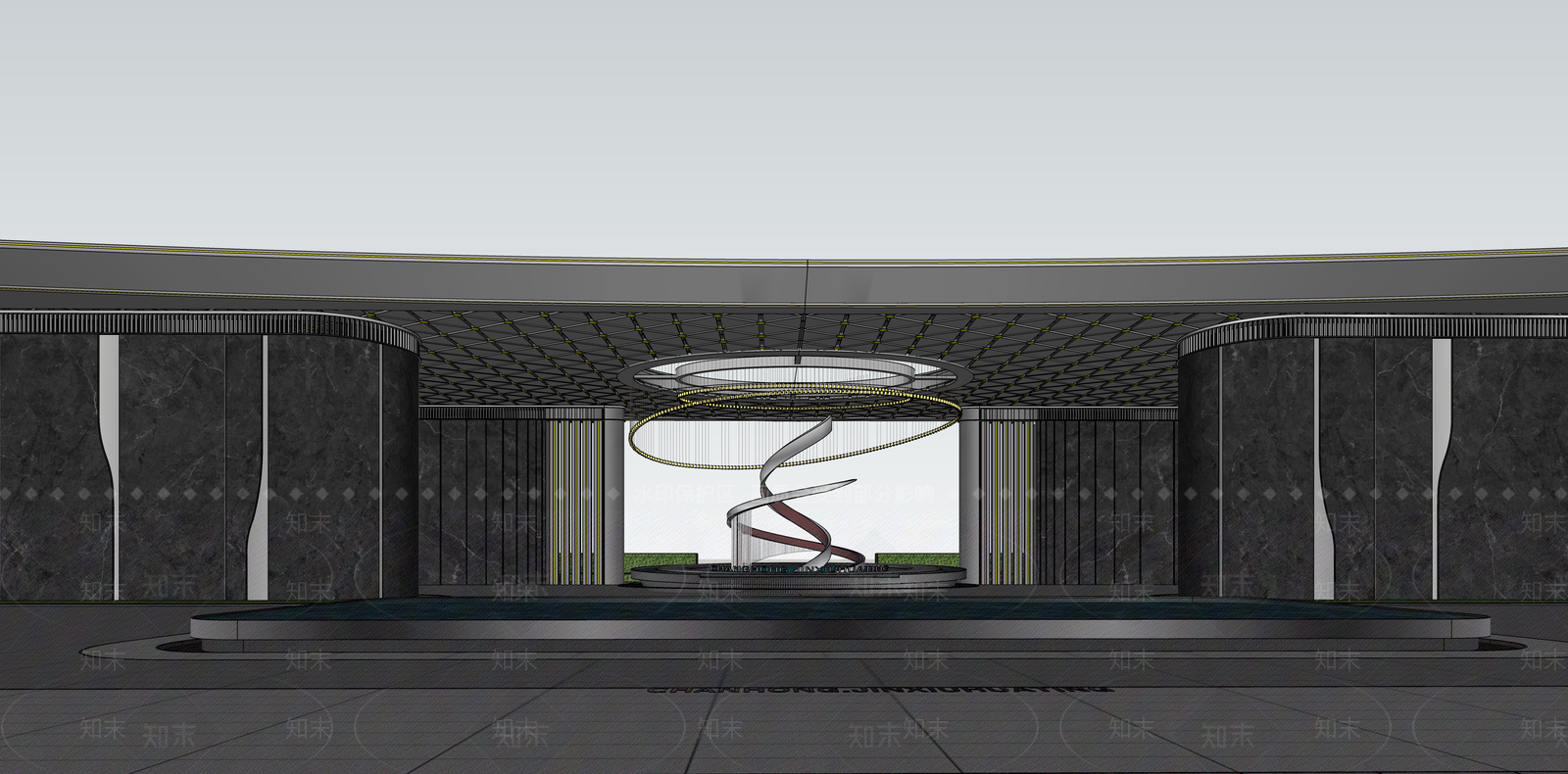 现代轻奢小区建筑SU模型下载【ID:1187272429】