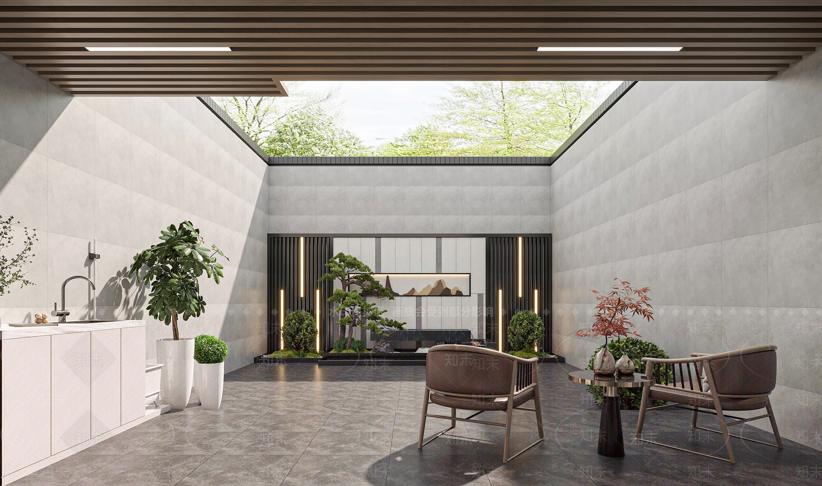 现代住宅景观3D模型下载【ID:1187273398】