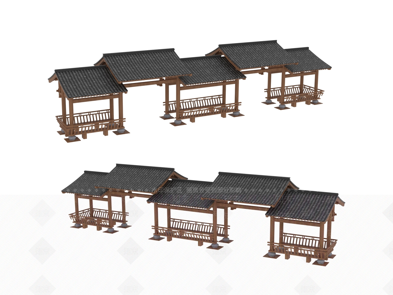 现代古建3D模型下载【ID:1187274416】