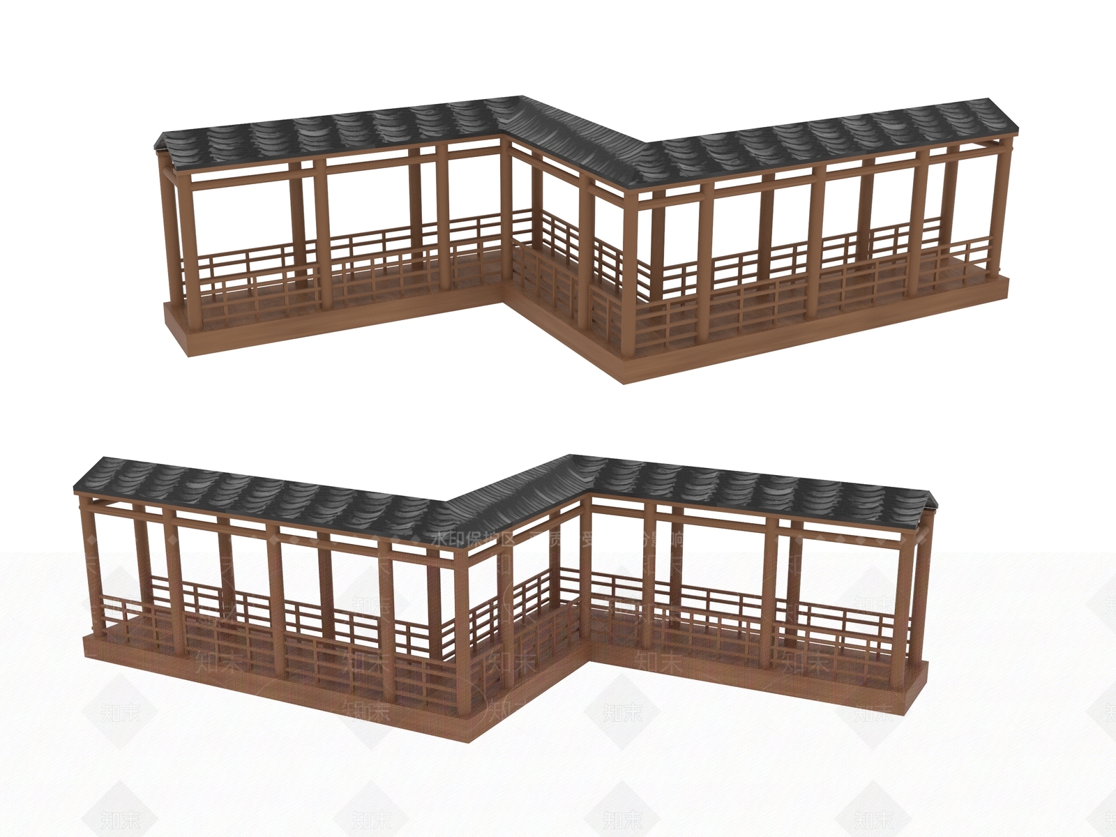 现代古建3D模型下载【ID:1187274558】