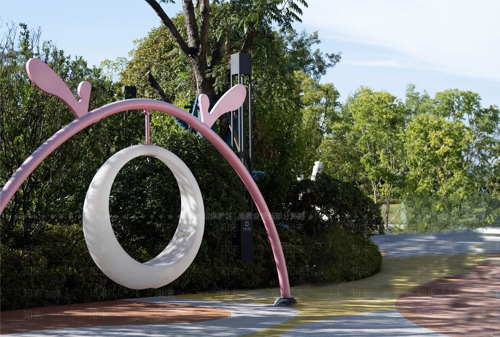 现代秋千SU模型下载【ID:1187287729】