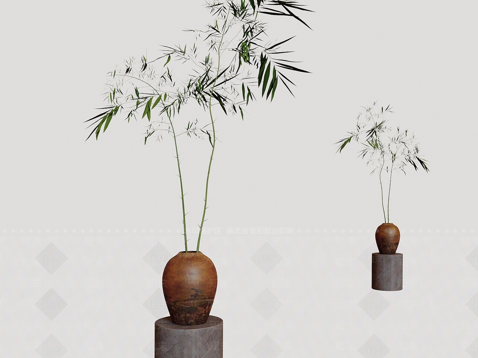 新中式中式花瓶3D模型下载【ID:1187284471】