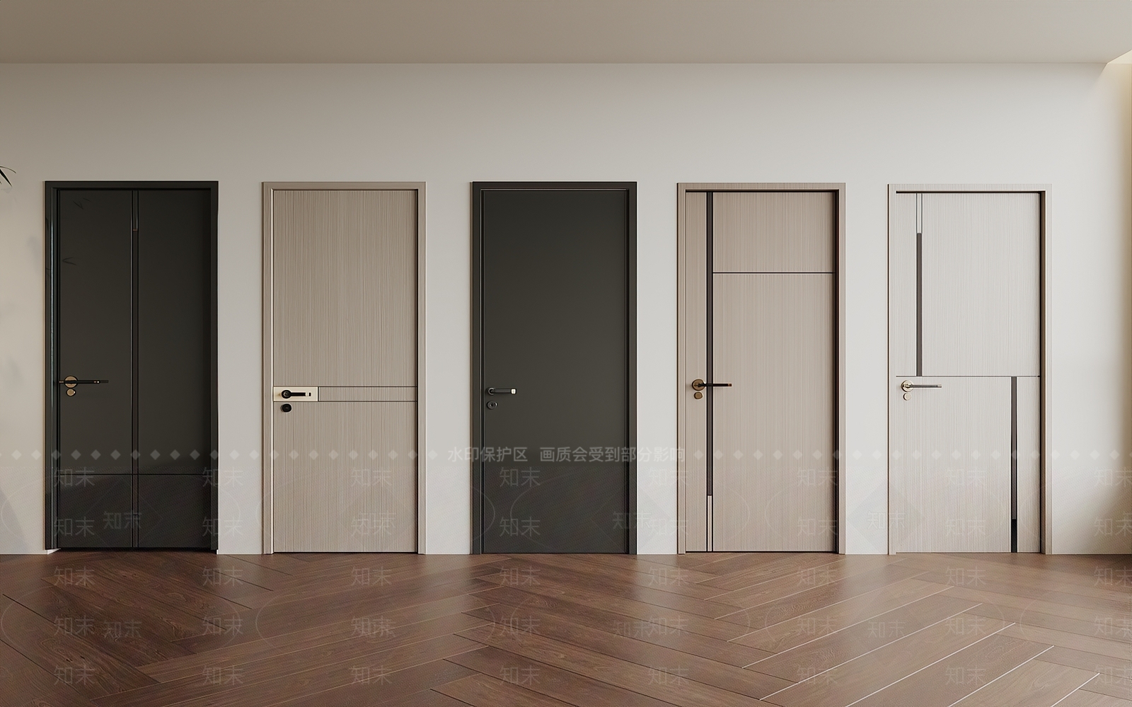 现代门组合3D模型下载【ID:1187286162】