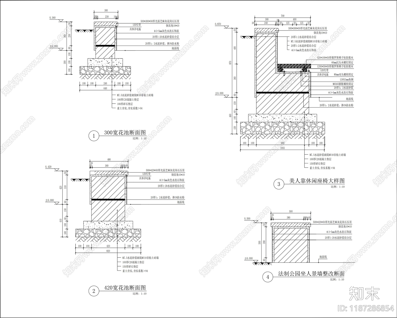 现代树池图库cad施工图下载【ID:1187286854】
