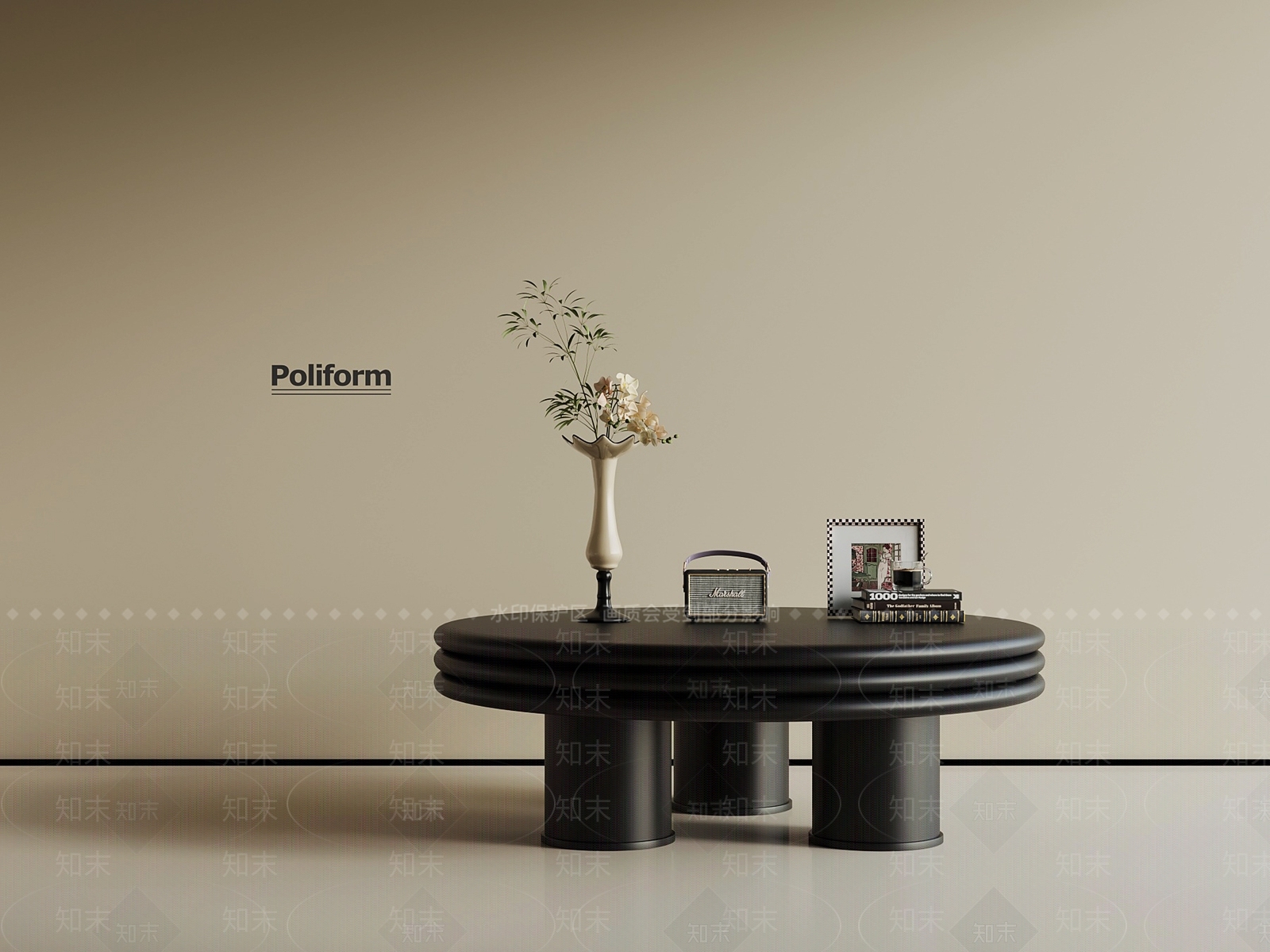 法式茶几3D模型下载【ID:1187287130】