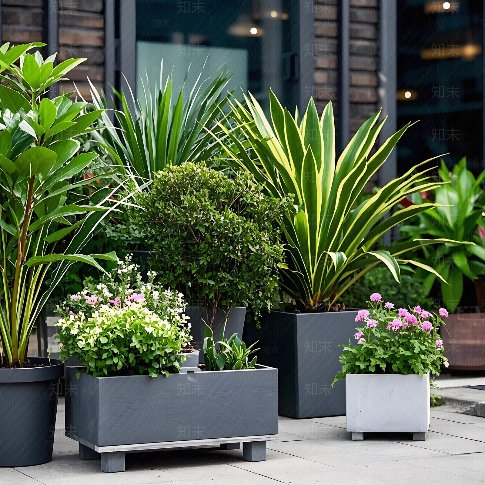 现代小区外景贴图下载【ID:1187288079】