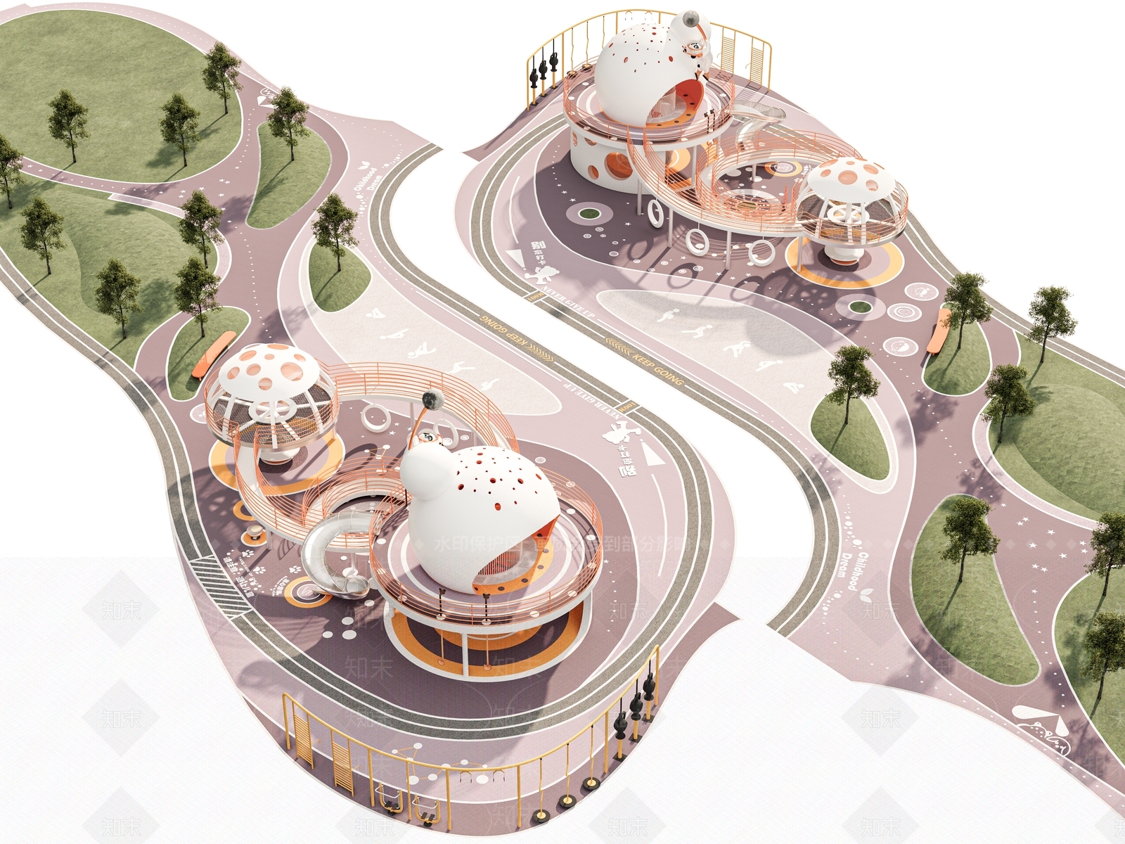 现代景观公园SU模型下载【ID:1187291026】