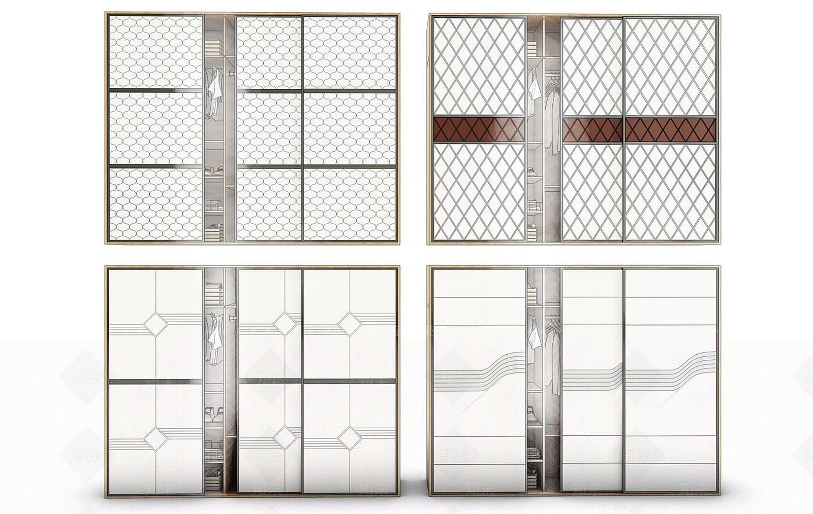 现代衣柜3D模型下载【ID:1187293991】